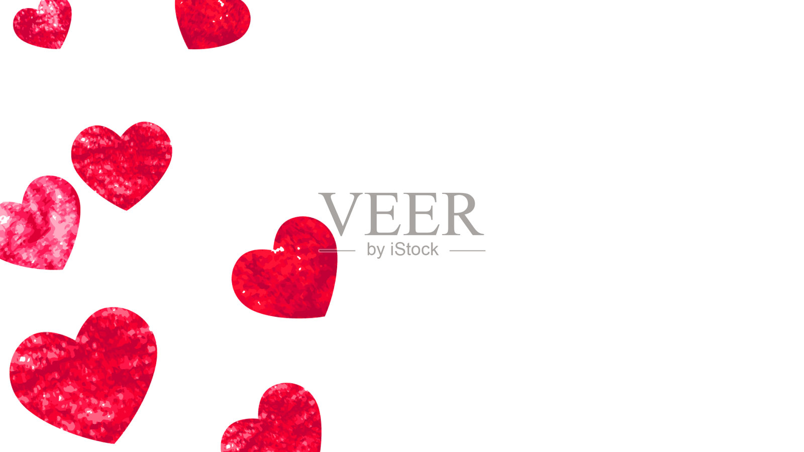 情人节销售闪光的问候边界插画图片素材