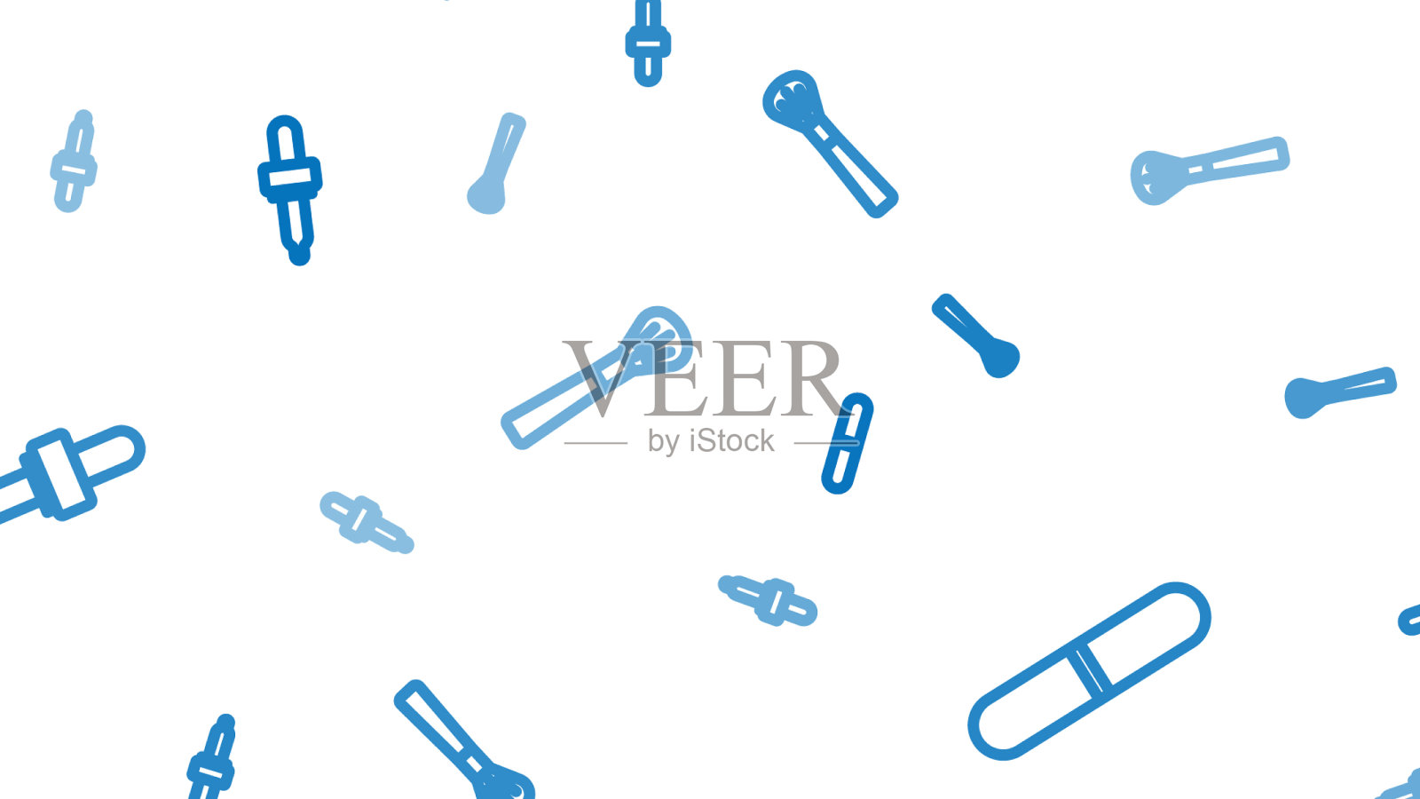 将线妆刷指甲锉和移液器放在上面图标素材