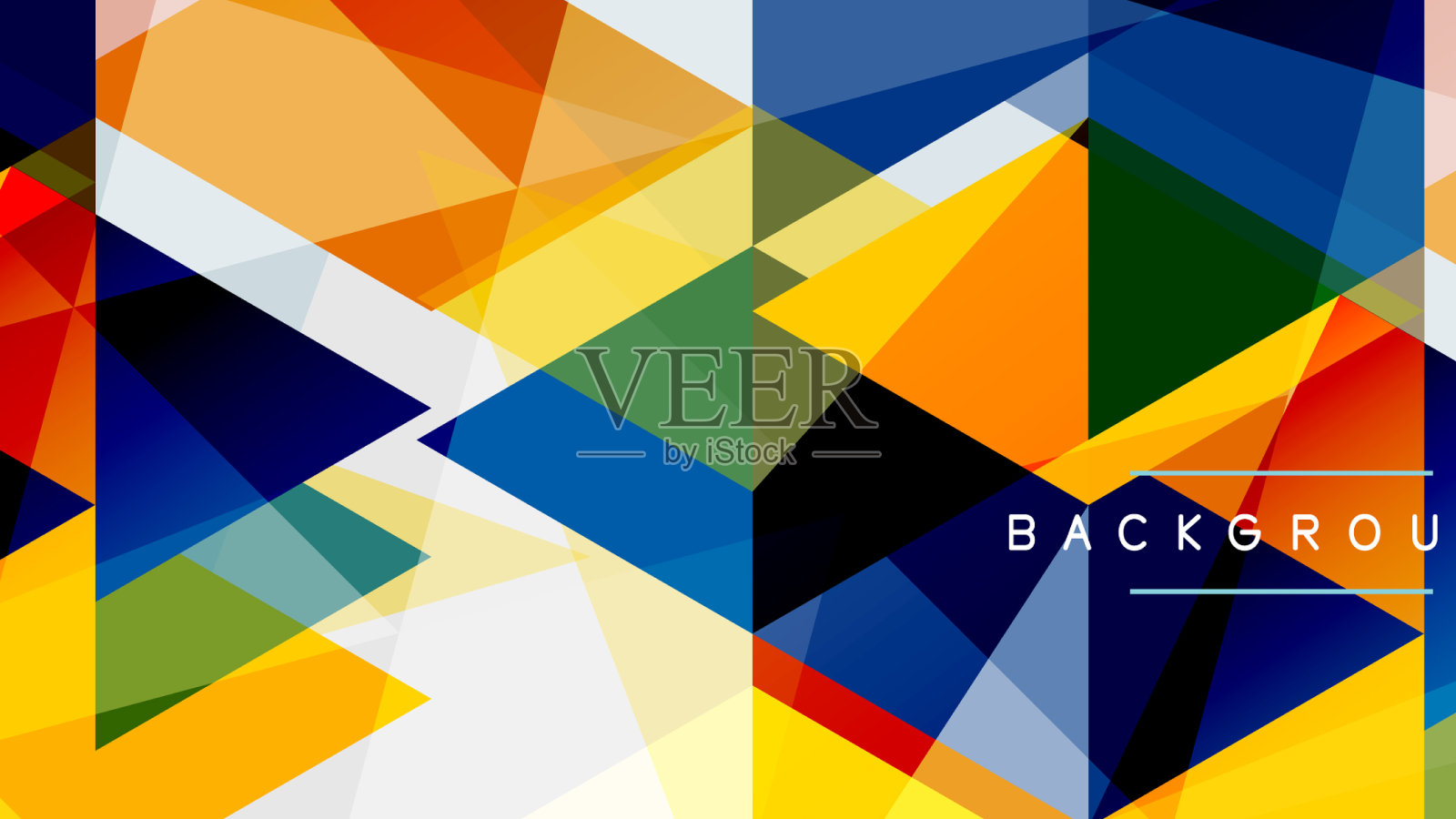 色彩三角形构成几何抽象插画图片素材