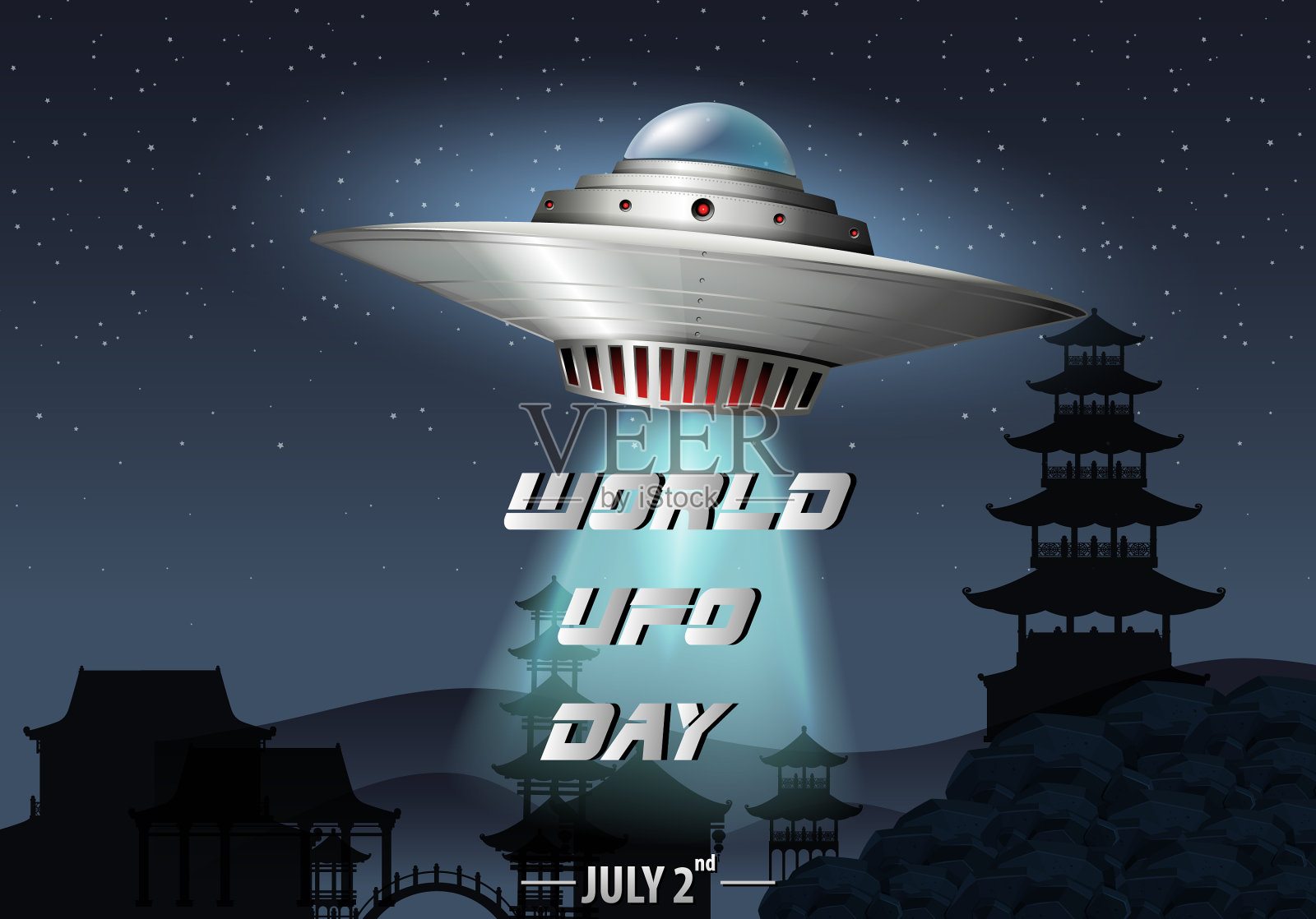 世界飞碟日海报横幅插画图片素材