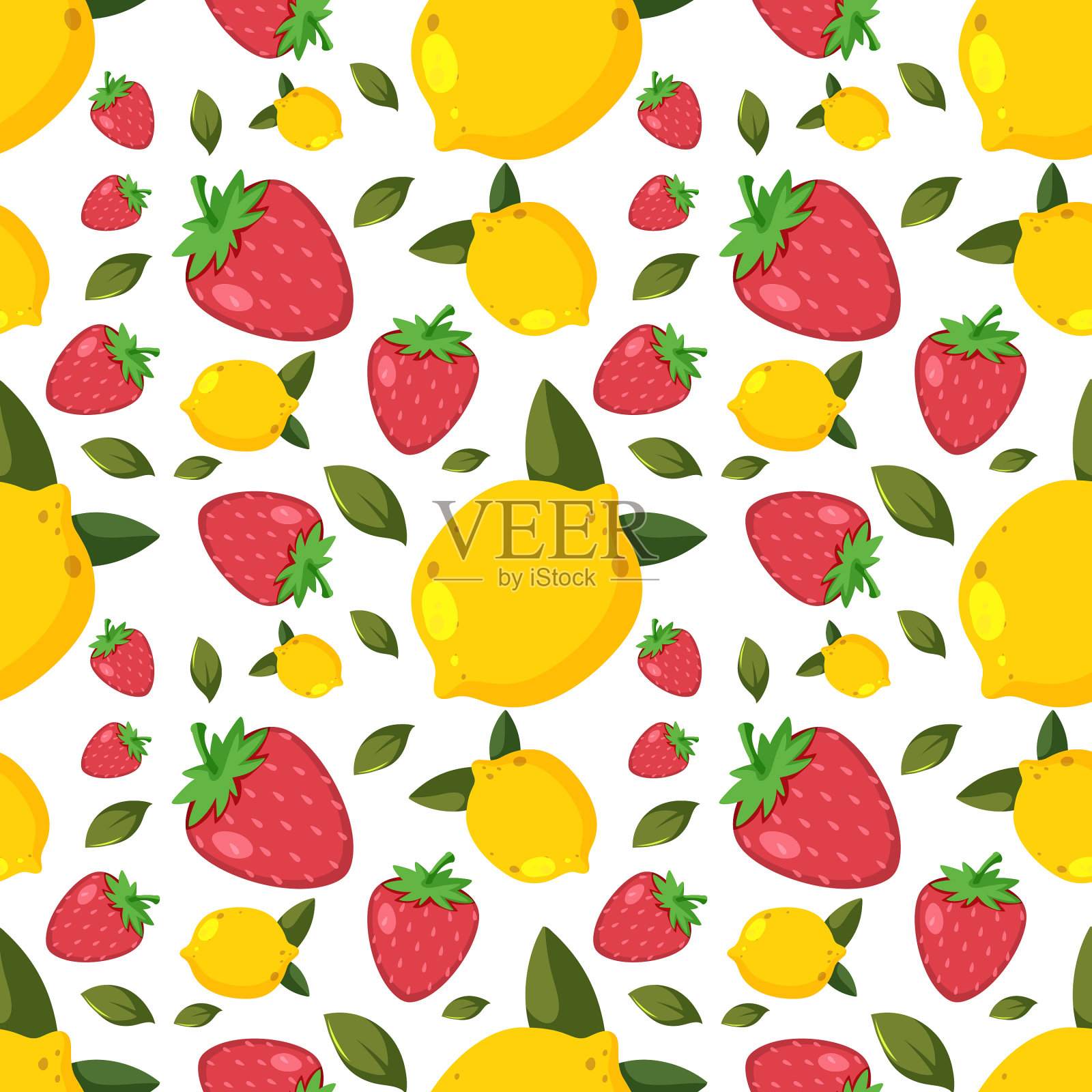 卡通水果无缝图案插画图片素材