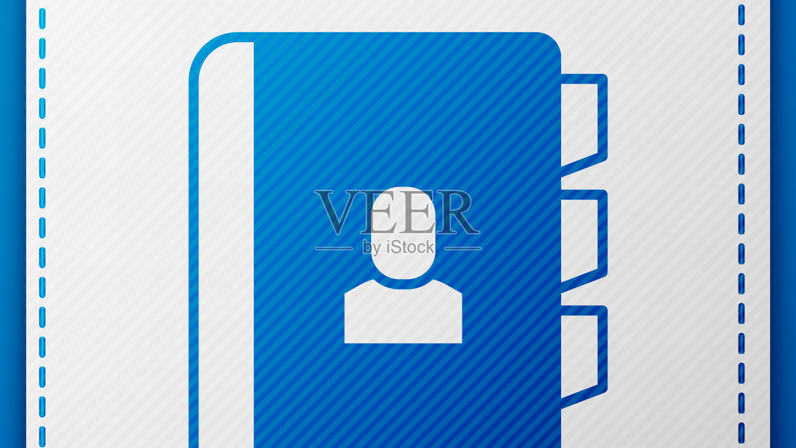 蓝色简历图标孤立的蓝色背景简历插画图片素材