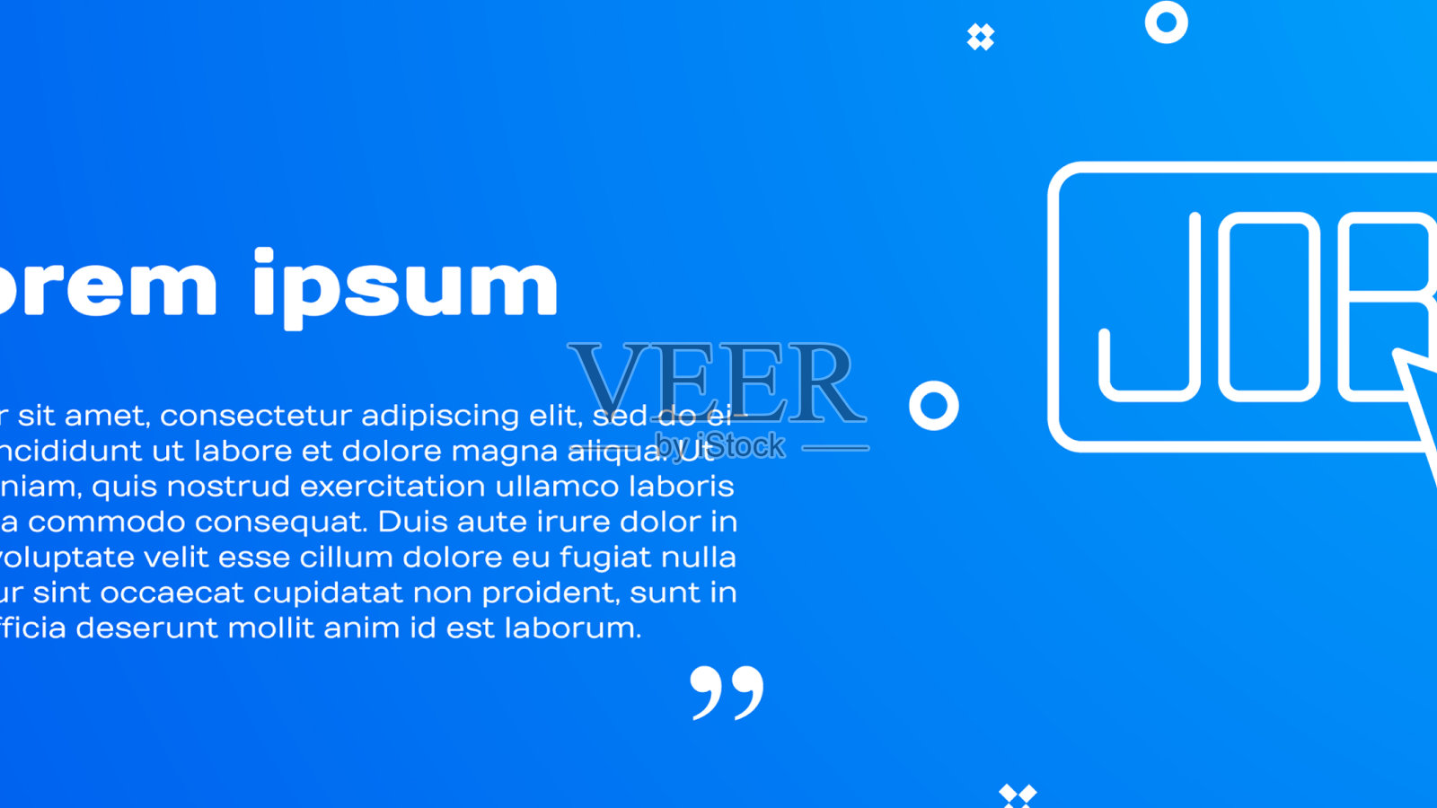 白线搜索工作图标隔离在蓝色插画图片素材