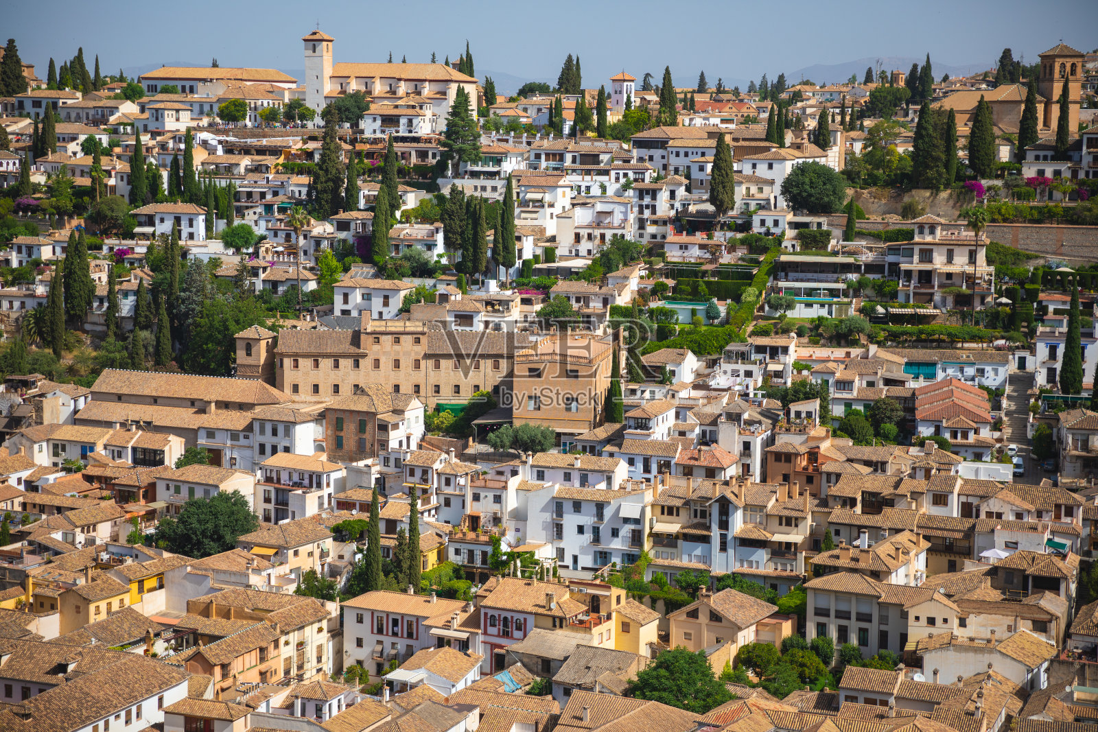 格拉纳达城市景观城市天际线照片摄影图片