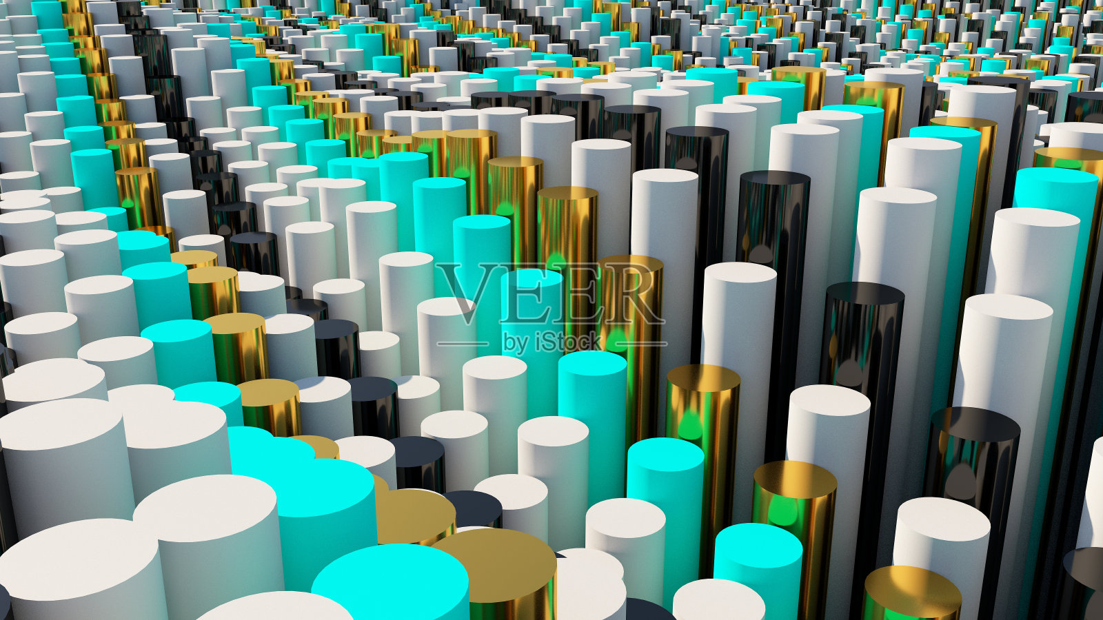 抽象的圆柱体的背景。3 d图形说明。现代平面设计。3 d对象墙纸。照片摄影图片