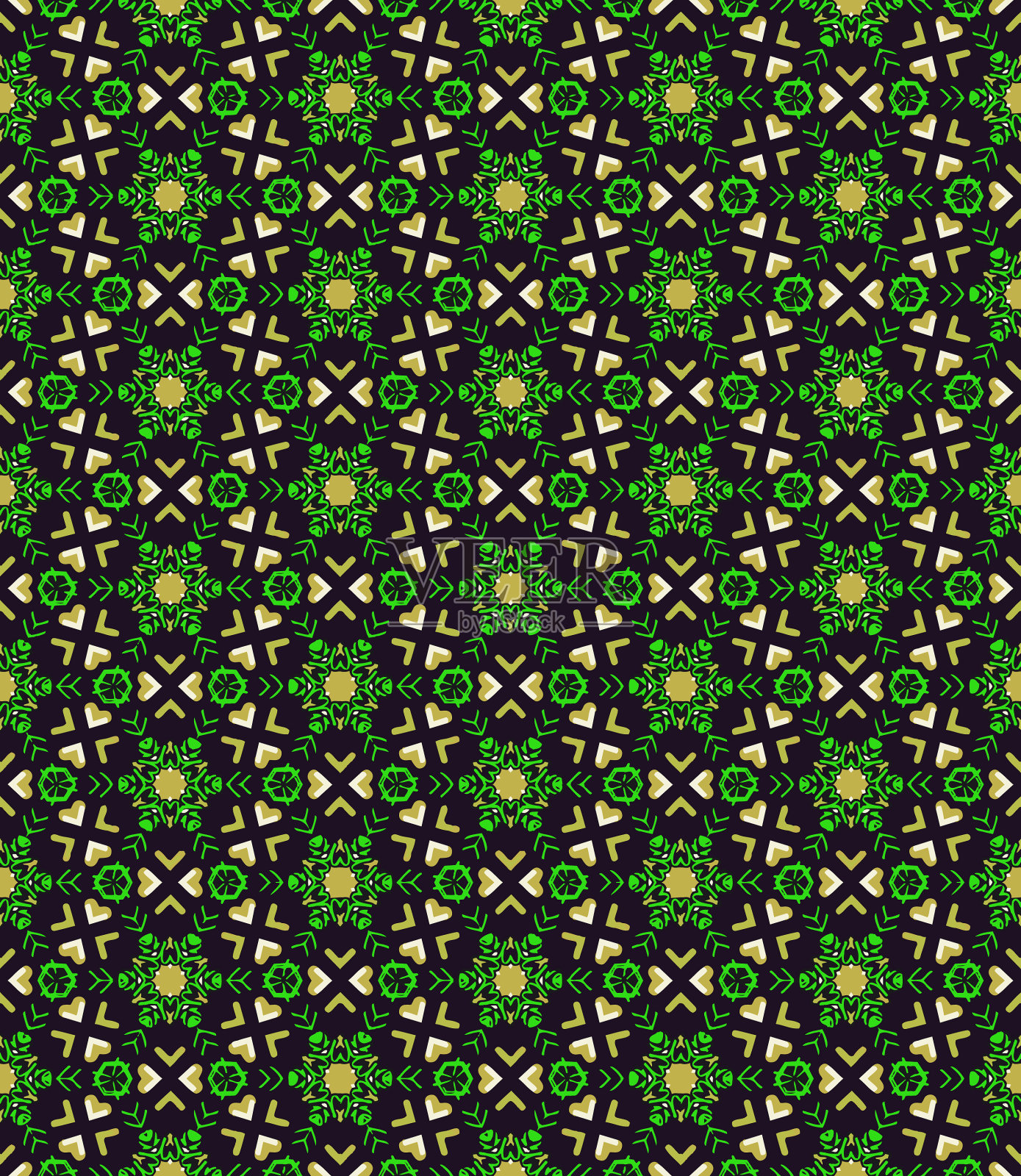 绿色和黑色颜色无缝图案纹理插画图片素材
