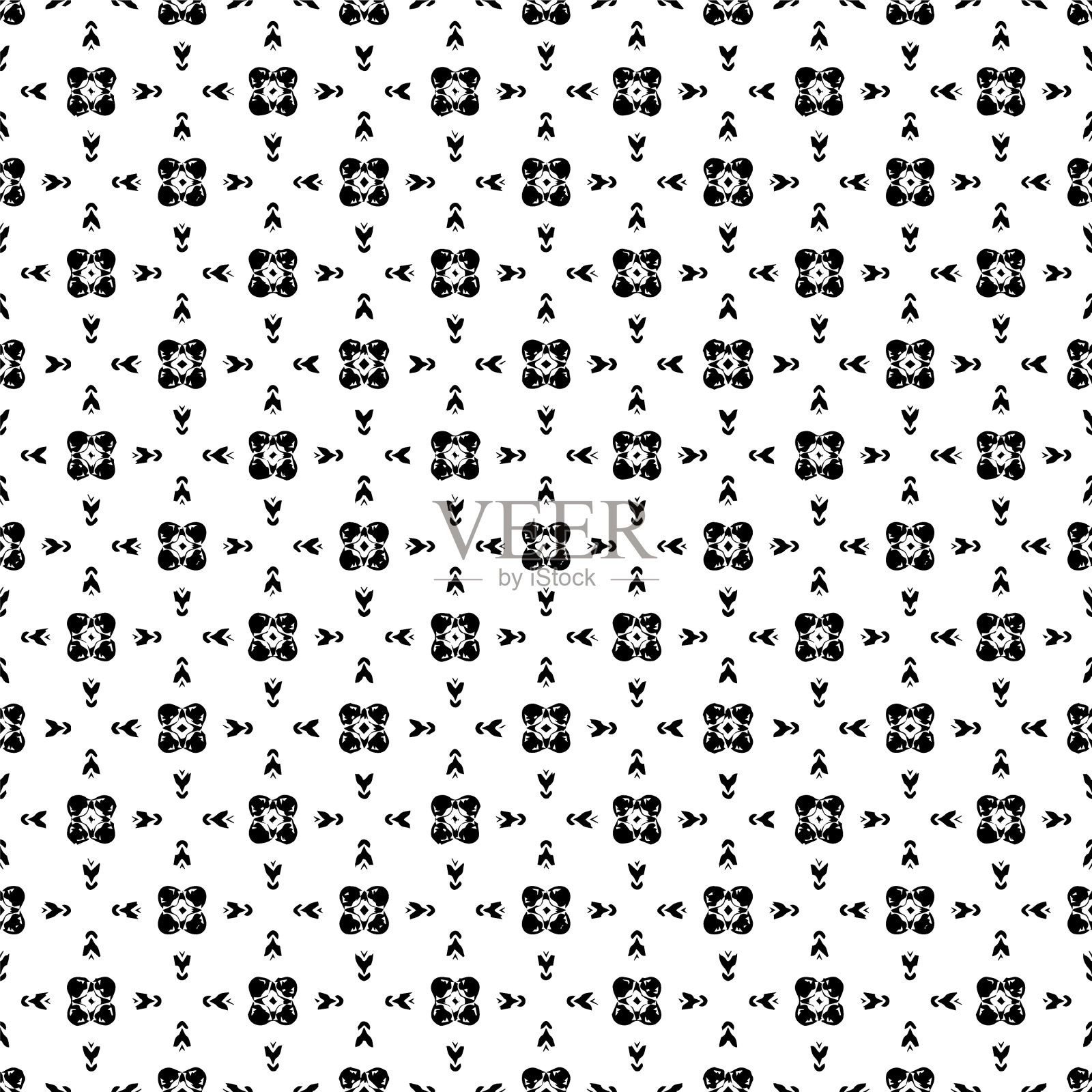 黑白图案纹理，具有观赏性插画图片素材