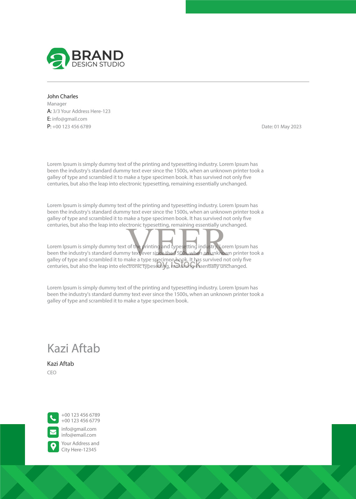 现代信笺笺模板设计插画图片素材