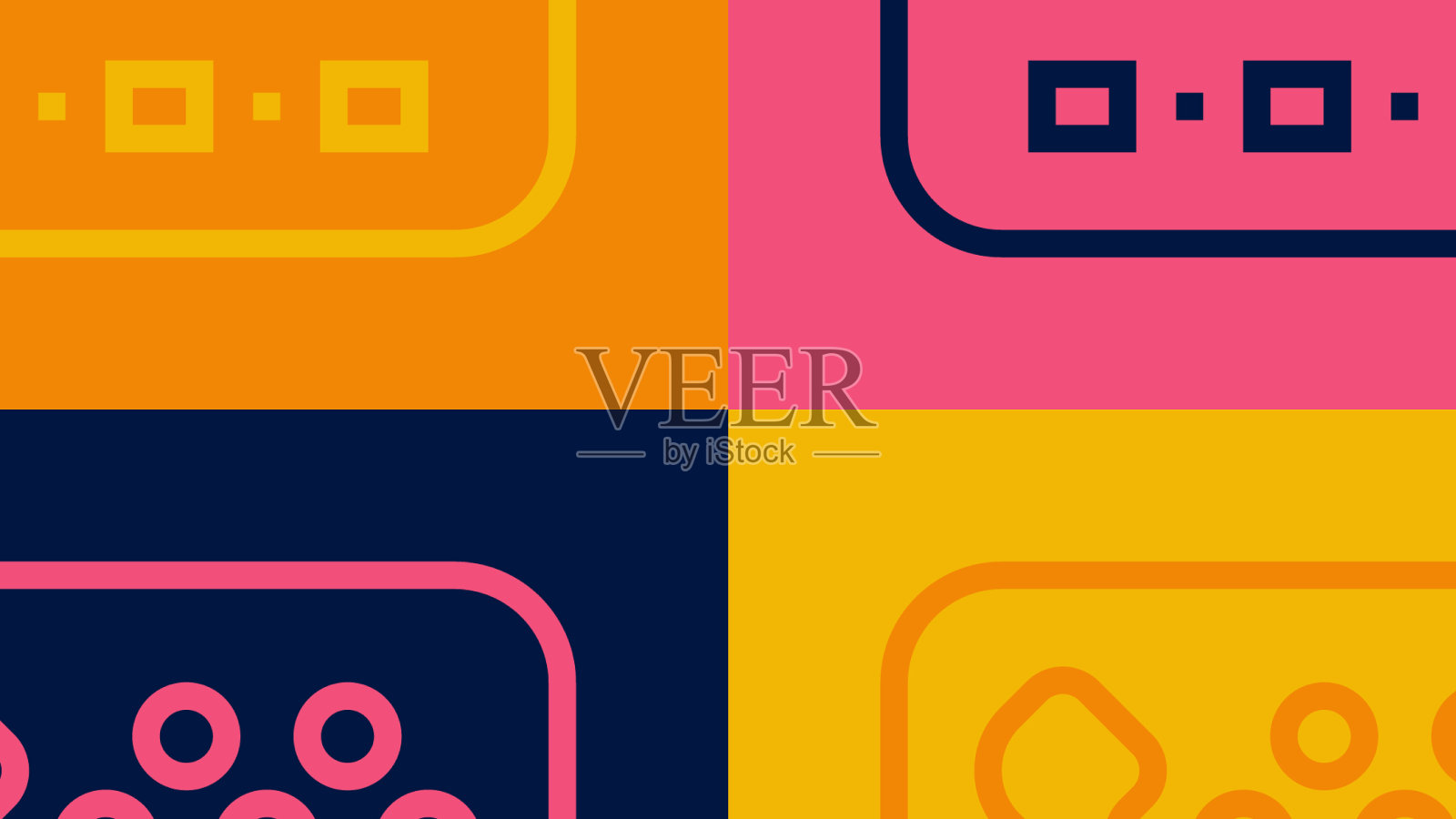 波普艺术线出租车呼叫电话服务图标插画图片素材