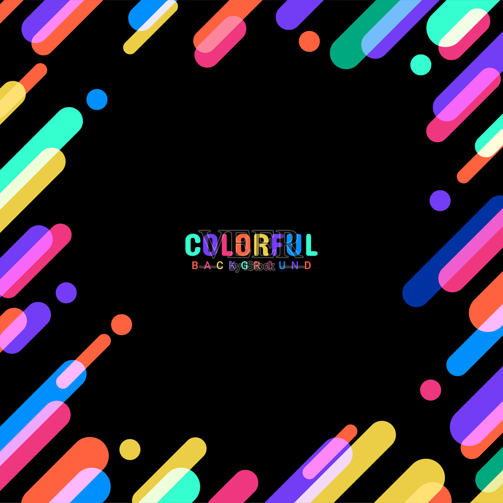 抽象彩色几何等距背景插画图片素材