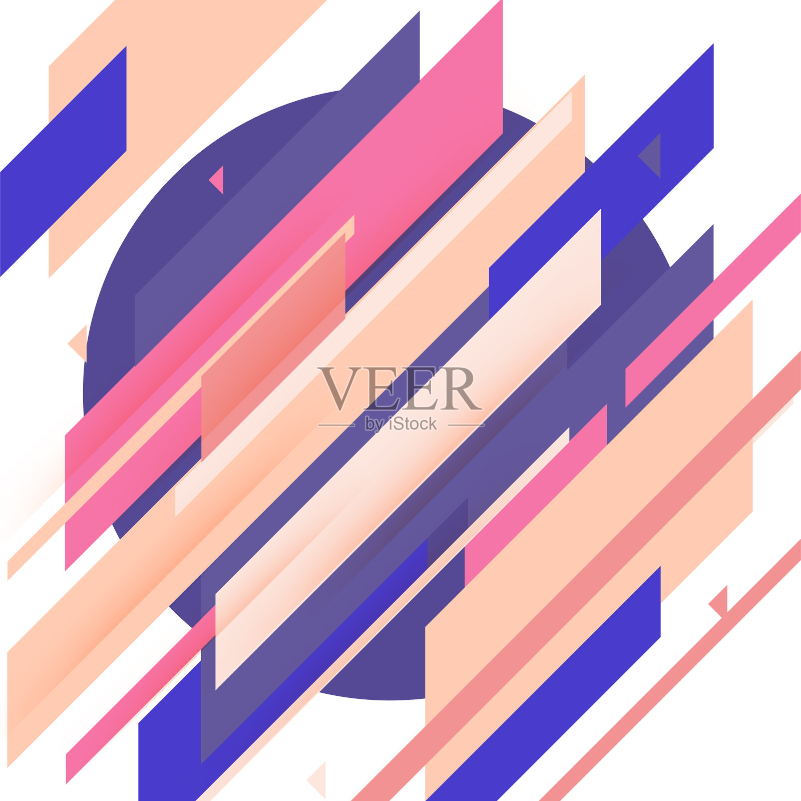 抽象彩色几何等距背景插画图片素材