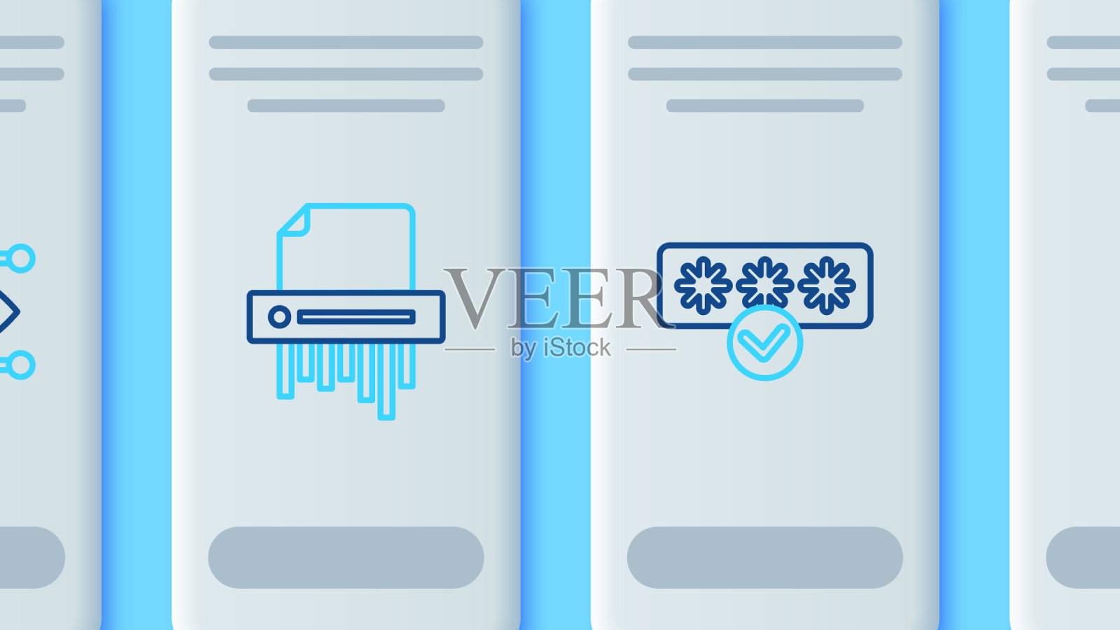 设置行式碎纸机机密密码图标素材