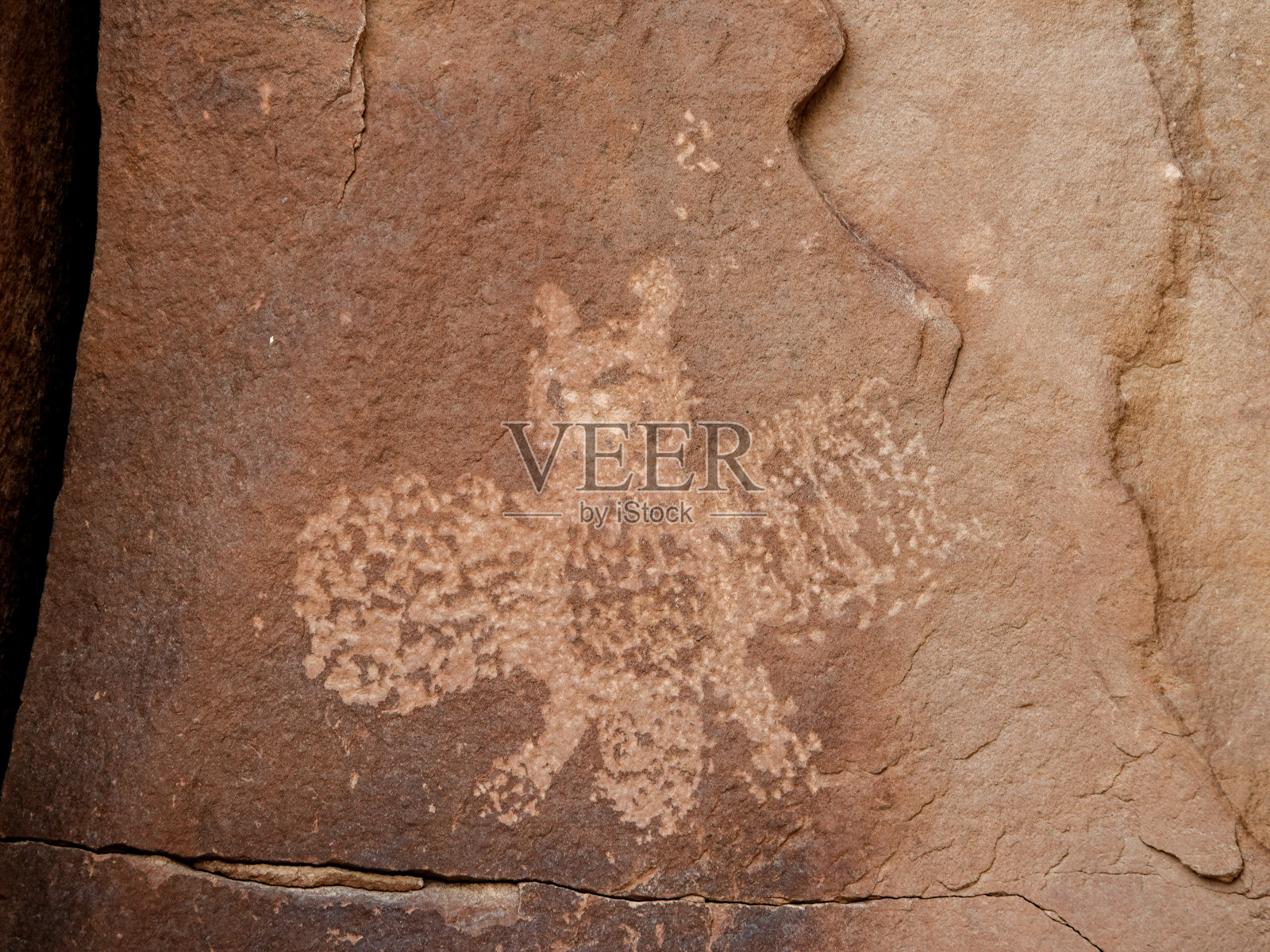 古老的岩石雕刻。弗里蒙特文化,犹他州。照片摄影图片