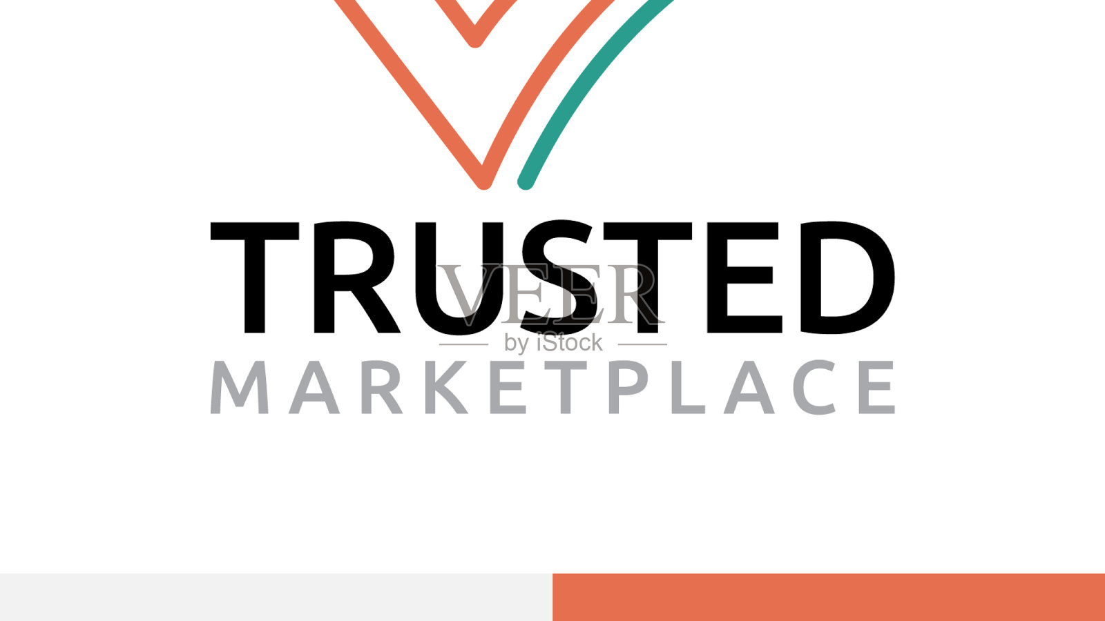 可信的在线购物袋市场插画图片素材