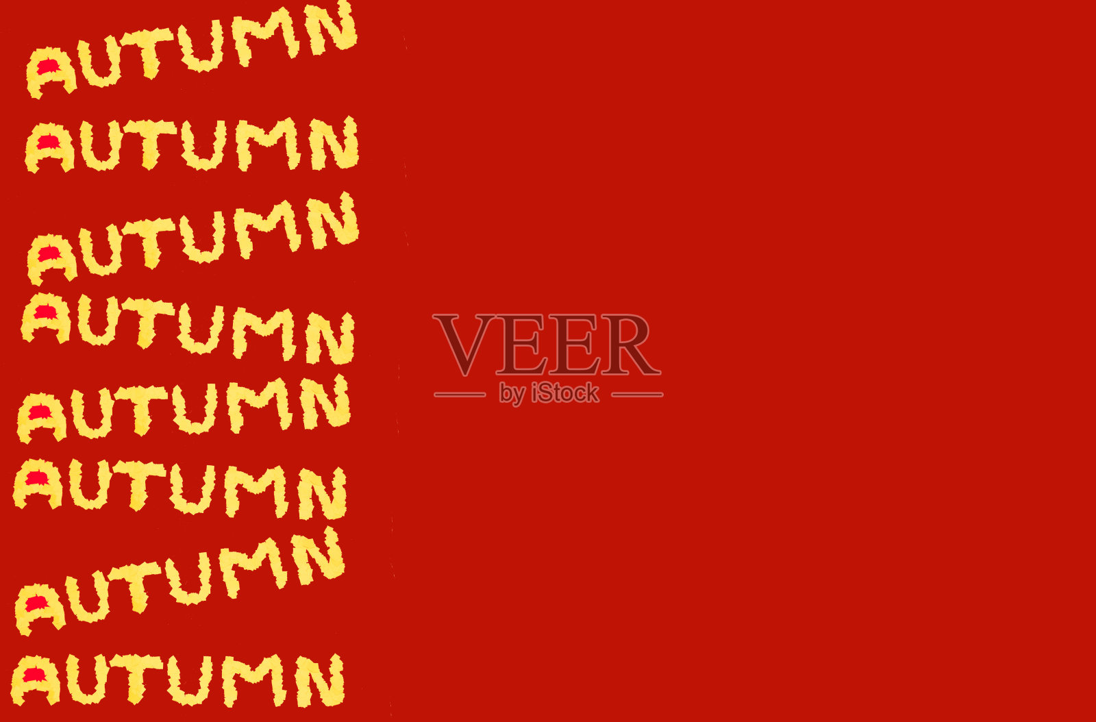 秋日字复制左侧潮流秋日底色，创意秋日设计插画图片素材