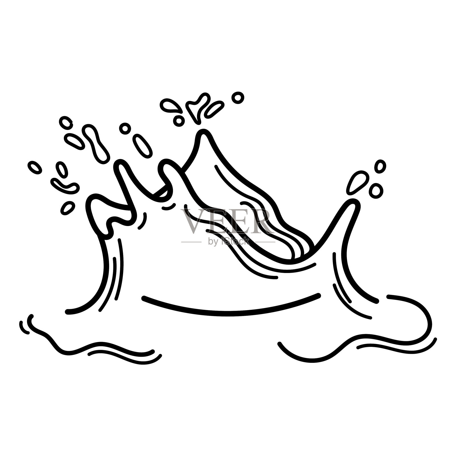 海泡飞溅冲程质量高设计元素图片