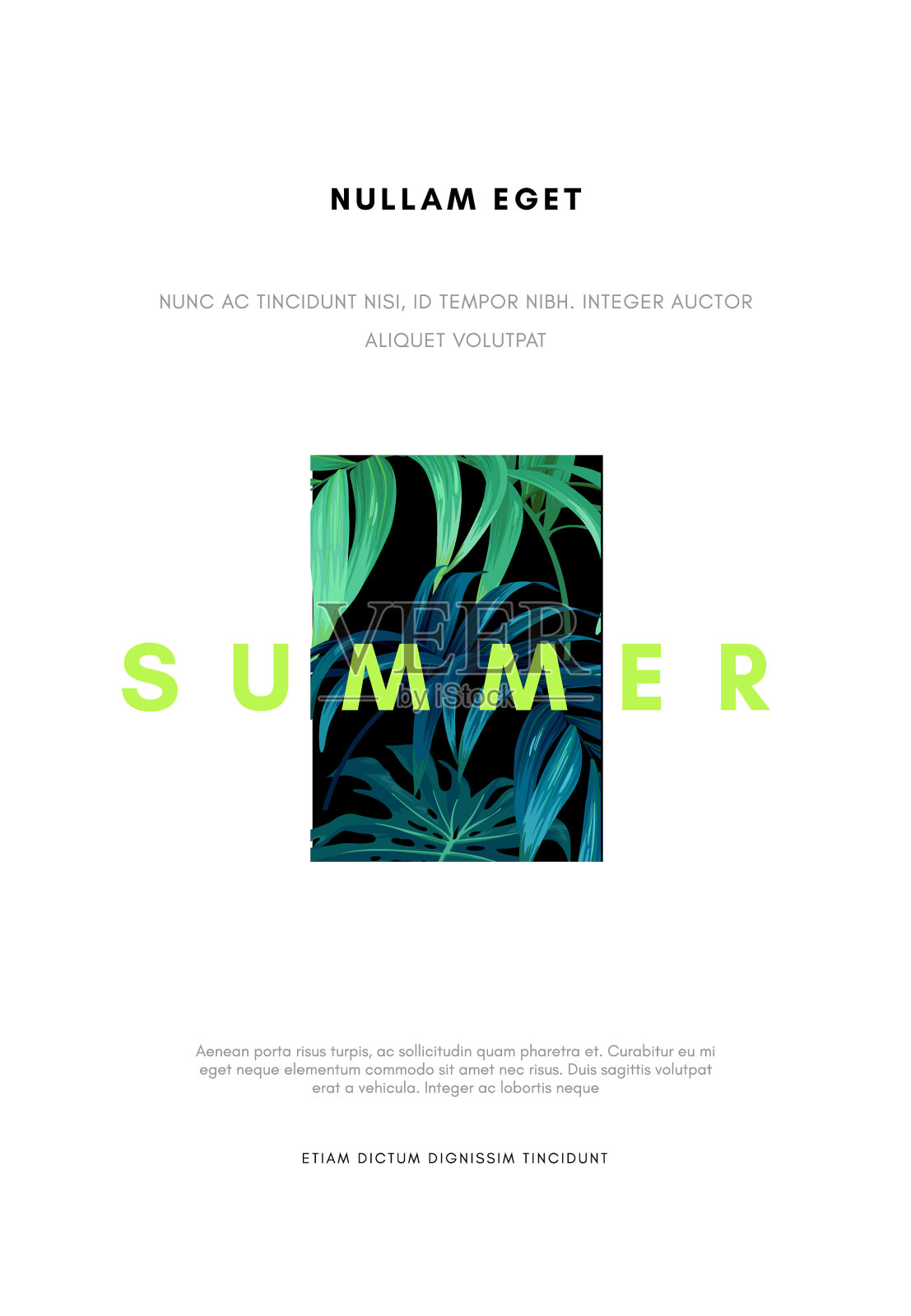 夏威夷花卉设计与棕榈叶异国情调插画图片素材