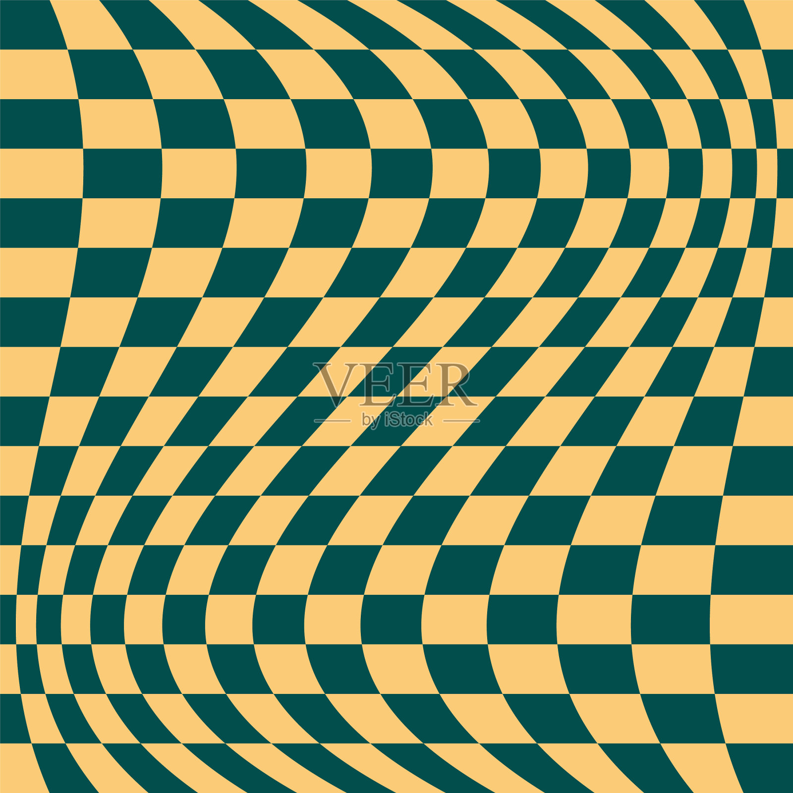 1970年波浪漩涡无缝图案，橙色和插画图片素材