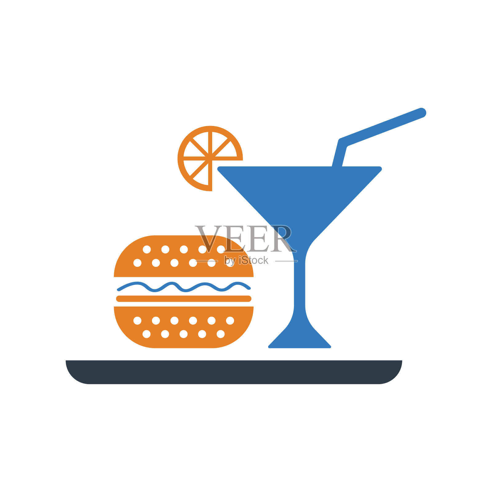 饮料，食品，饮料图标。字形样式向量EPS。插画图片素材