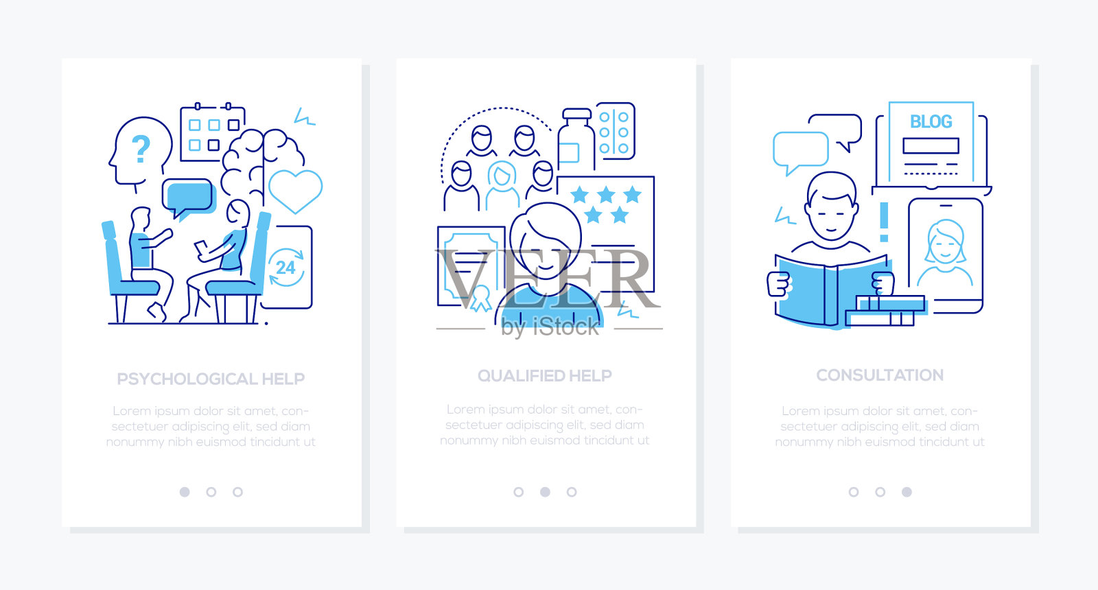 心理咨询与帮助热线设计插画图片素材