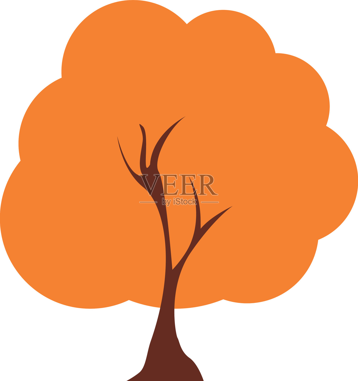 黄秋树插画图片素材