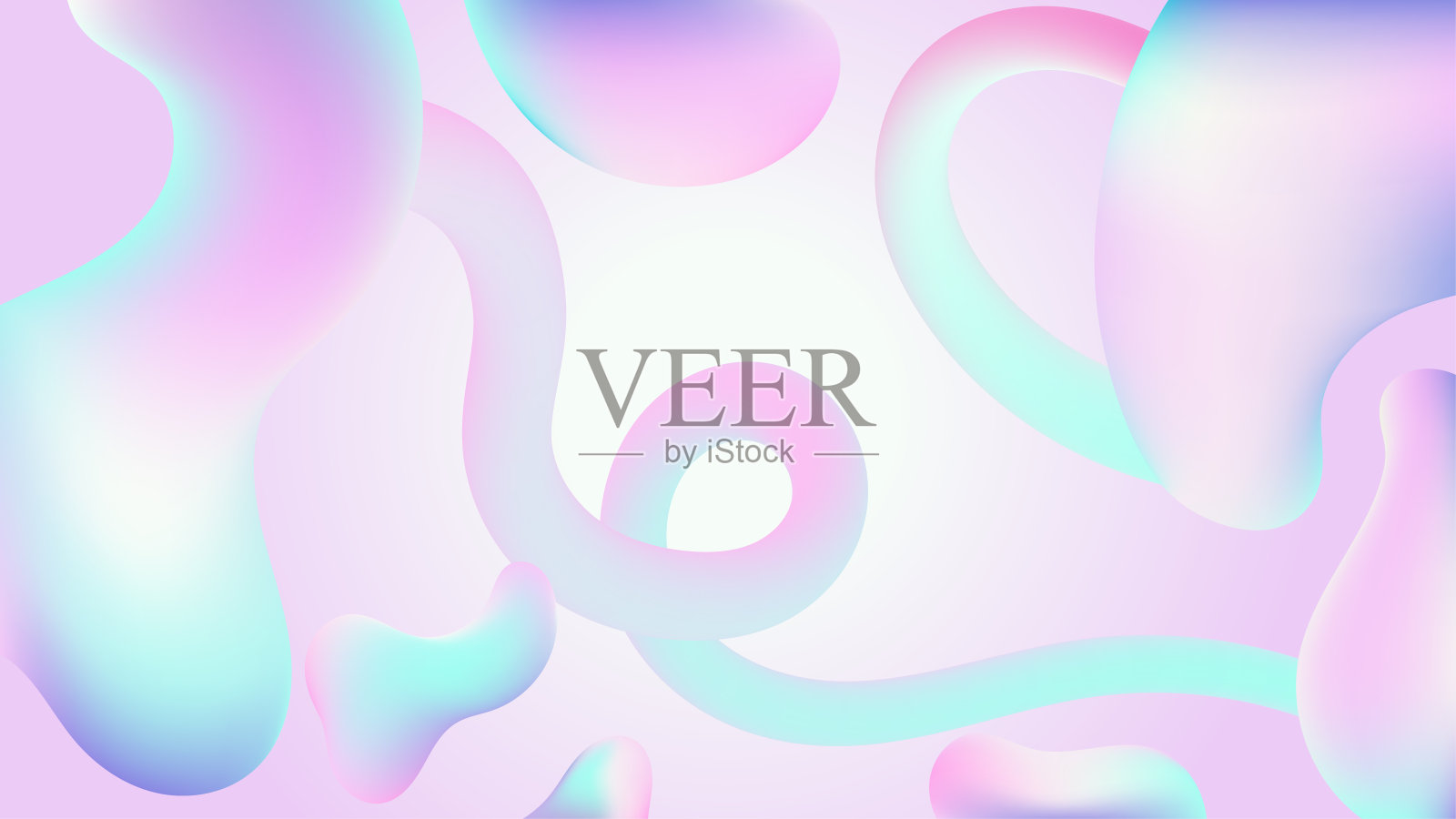 色彩柔和的形状的抽象背景流体渐变插画图片素材