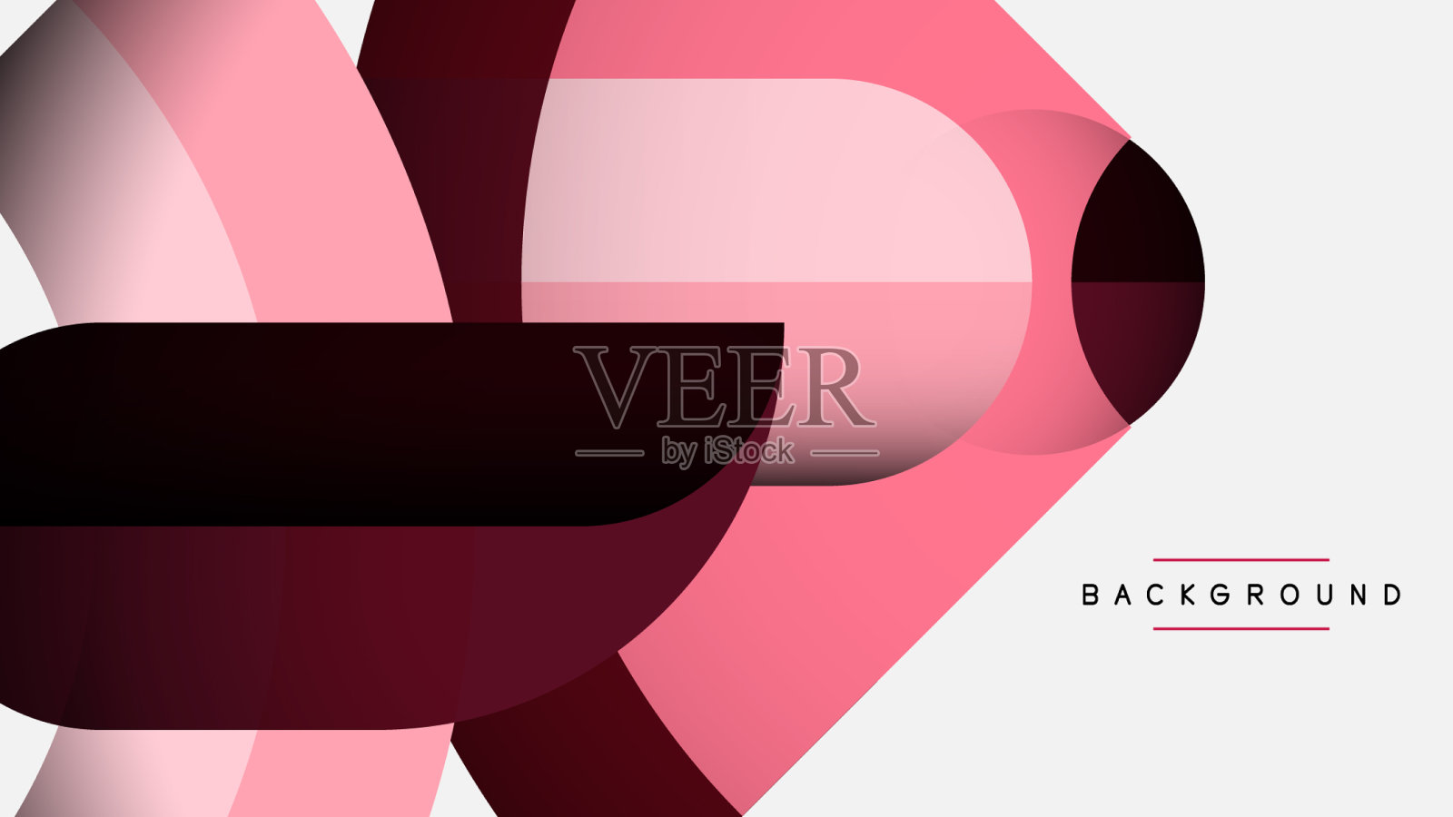 时尚的形状，颜色，最小的设计组成插画图片素材