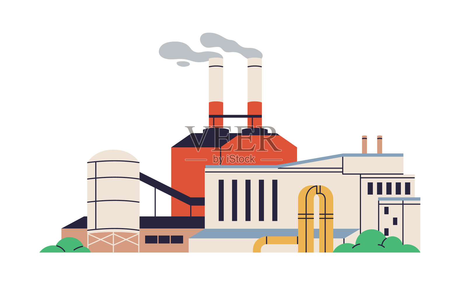 重工业厂房建筑能源生产设计元素图片
