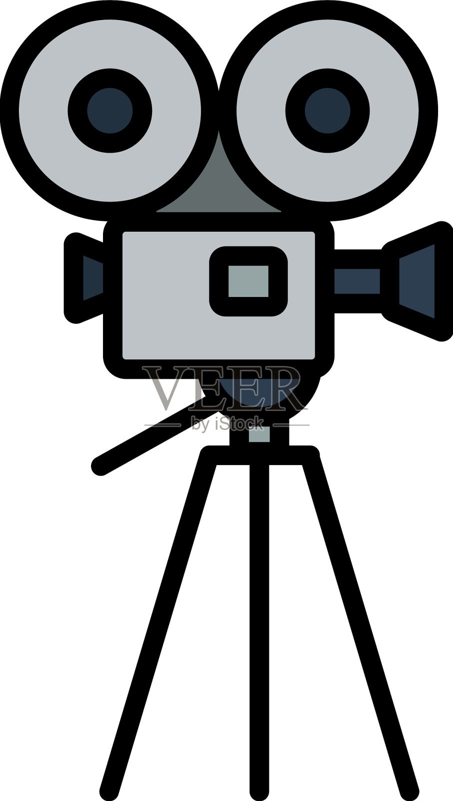 复古影院相机图标设计元素图片