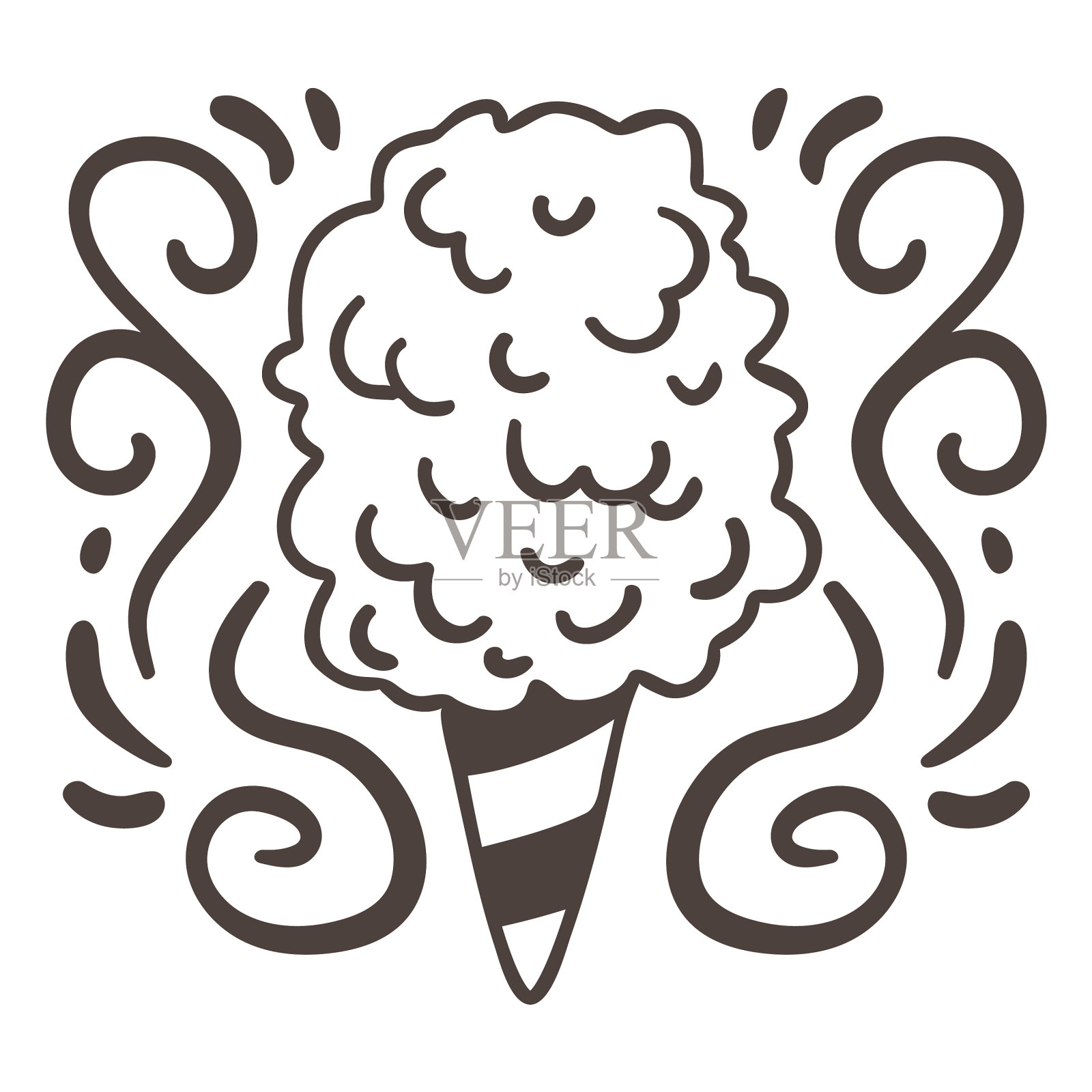 棉花糖有机设计笔画质量高设计元素图片