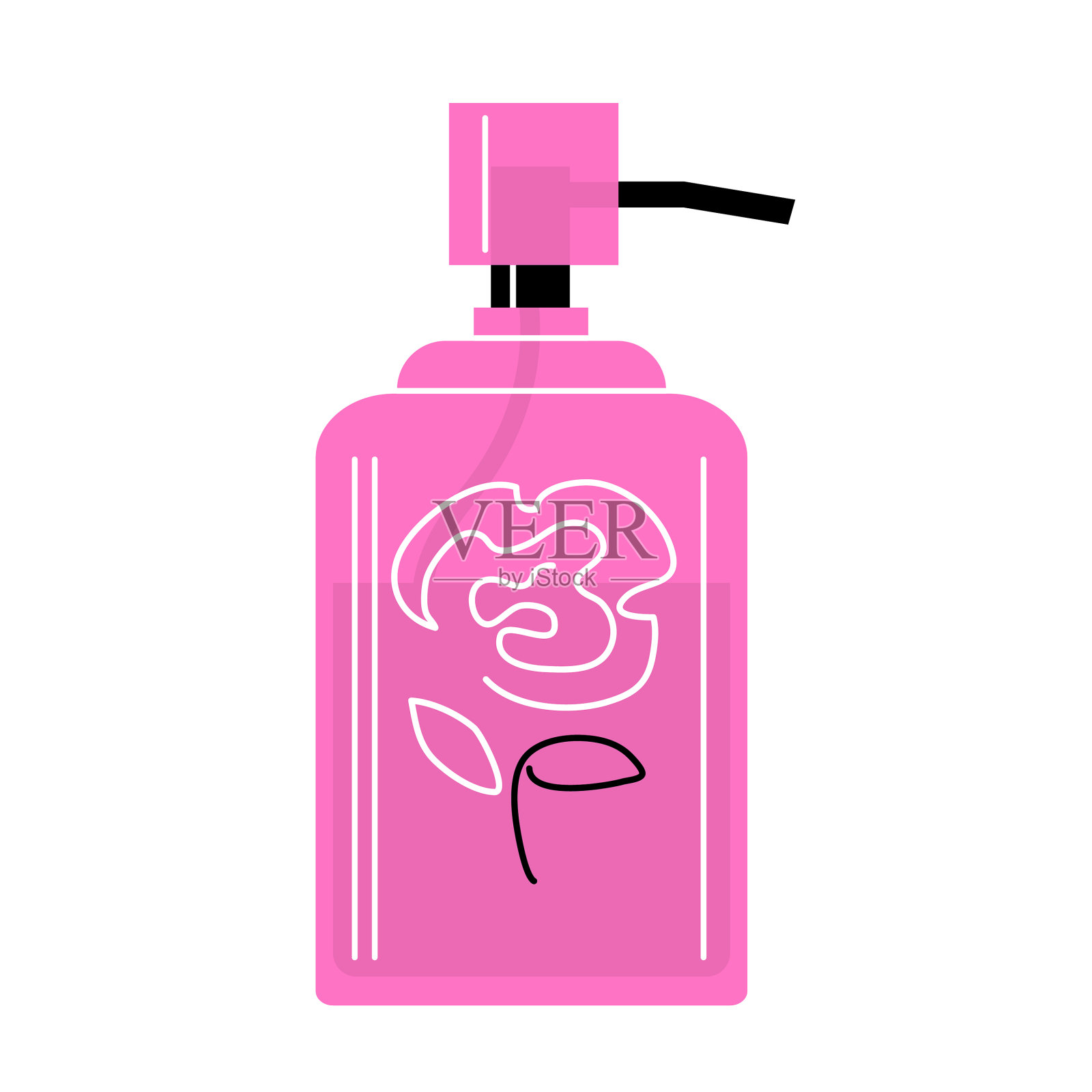 白色背景的粉色女性香水瓶设计元素图片