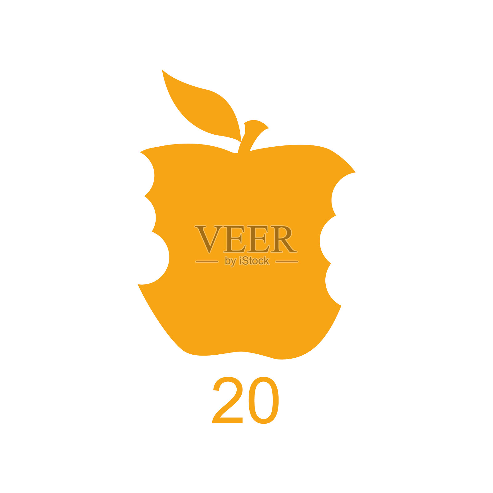 20%的人吃苹果图标素材