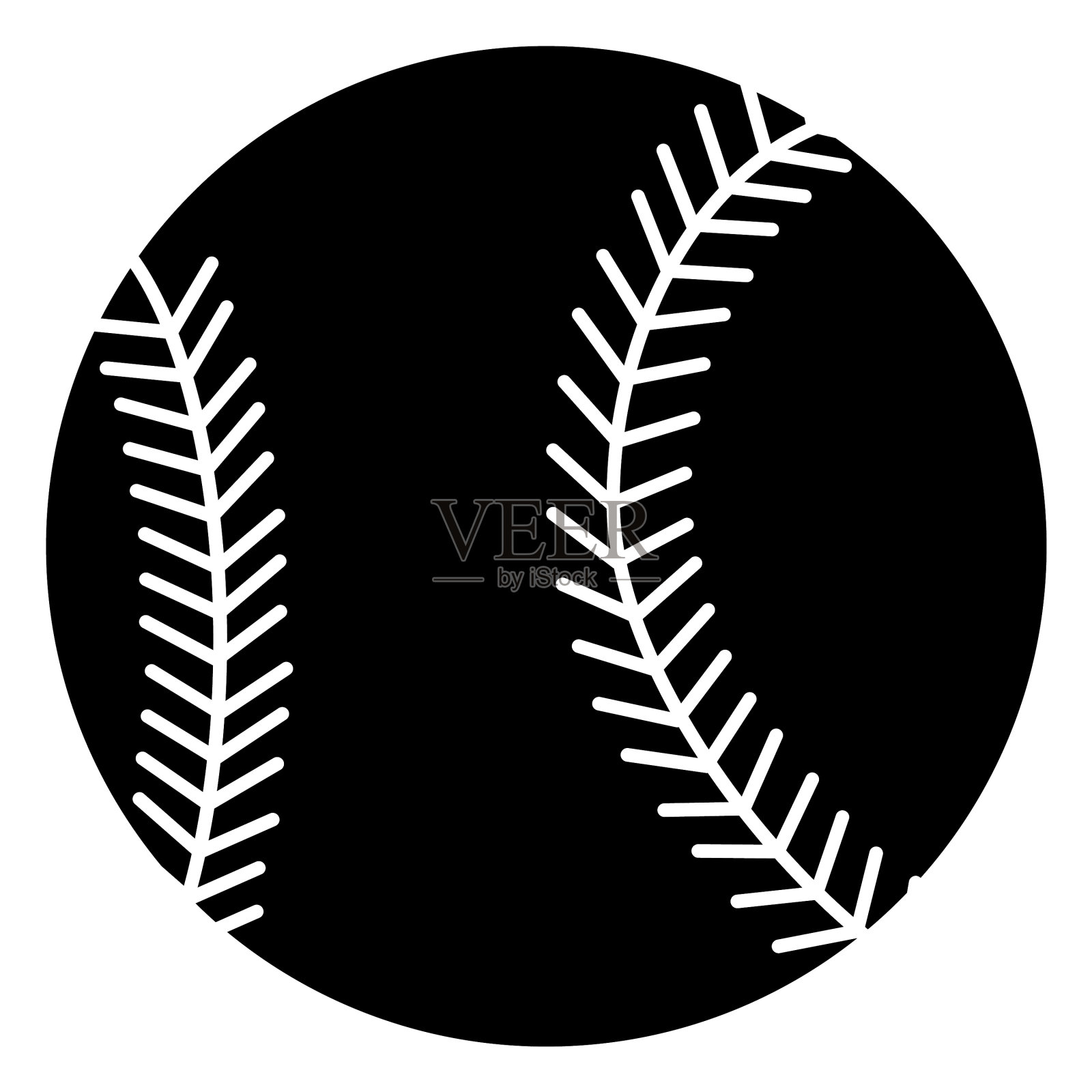 黑色棒球图标素材