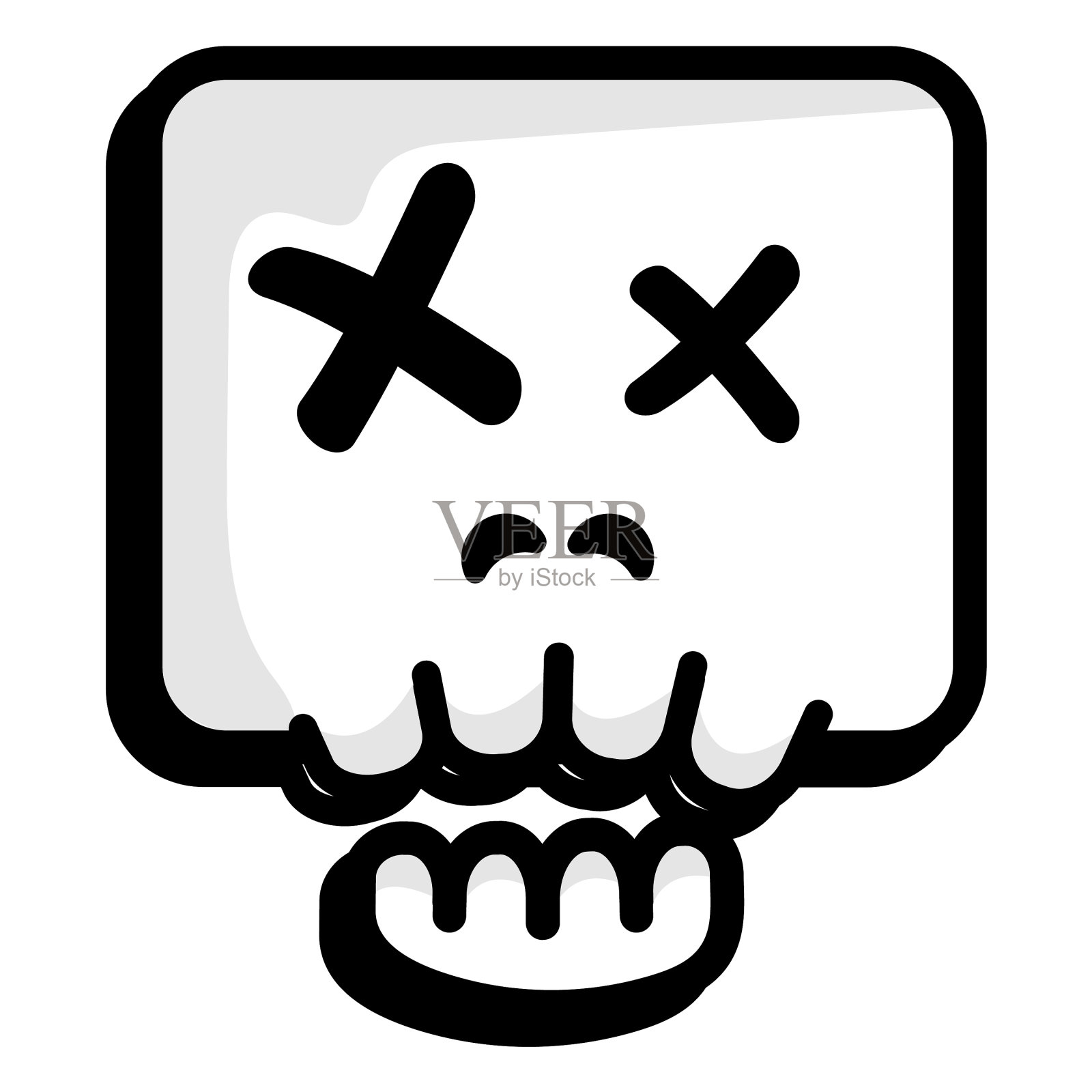 死人头骨标志设计元素图片