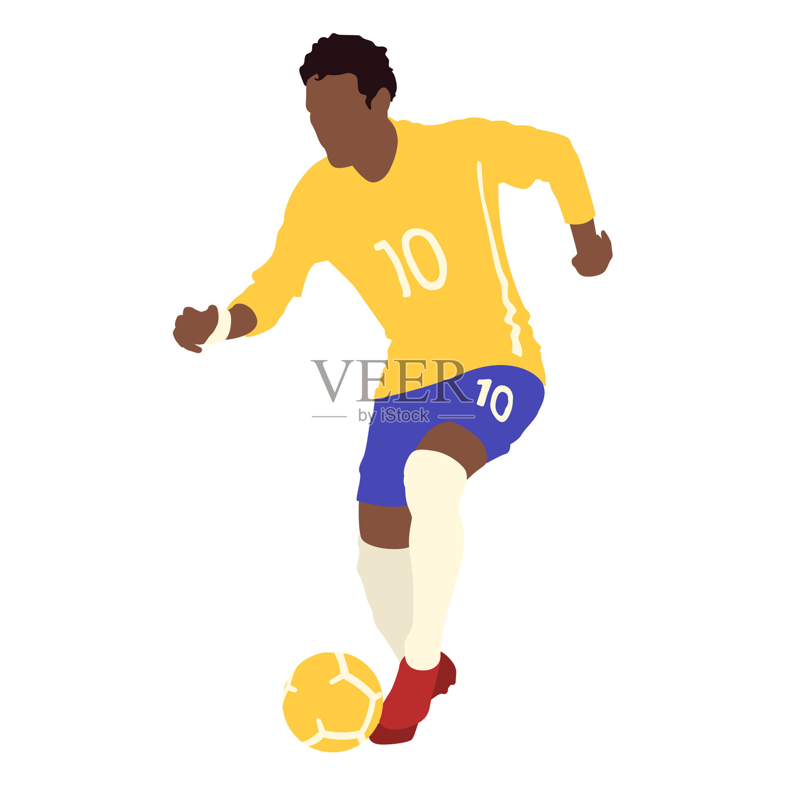 男子足球踢平足球设计元素图片