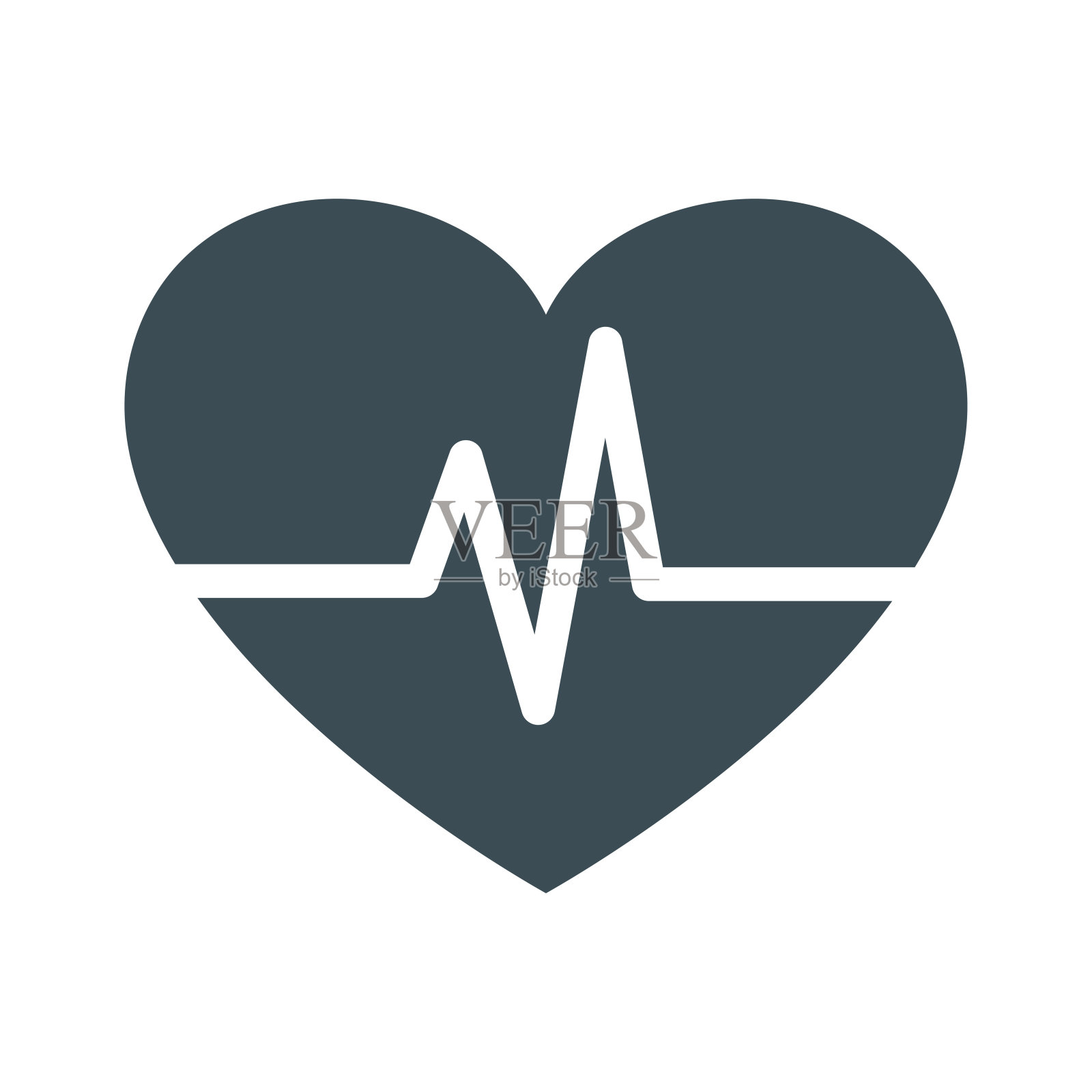 心脏脉搏图标设计矢量插画图片素材