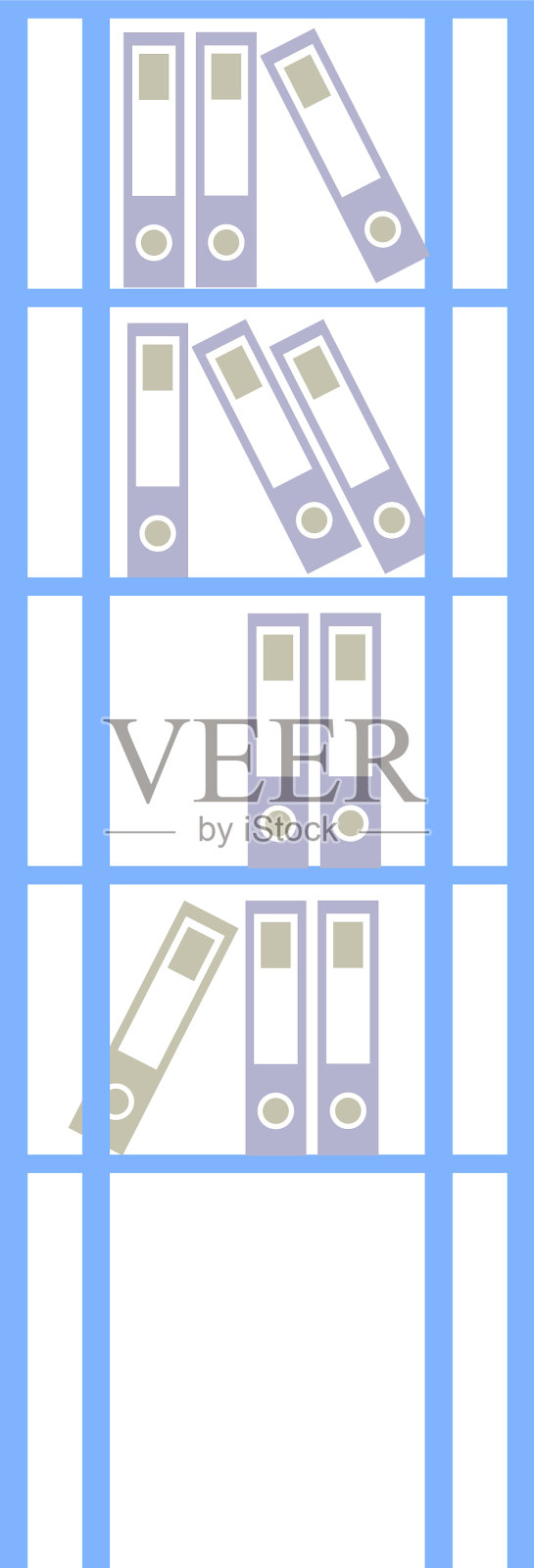 办公室书架半平色物体设计元素图片