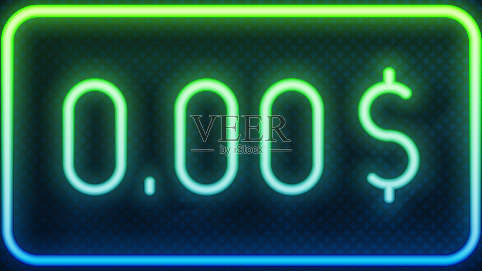 发光的霓虹灯线零成本图标孤立在蓝色插画图片素材