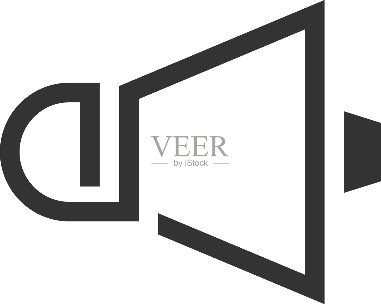 扩音器标志设计模板图标素材