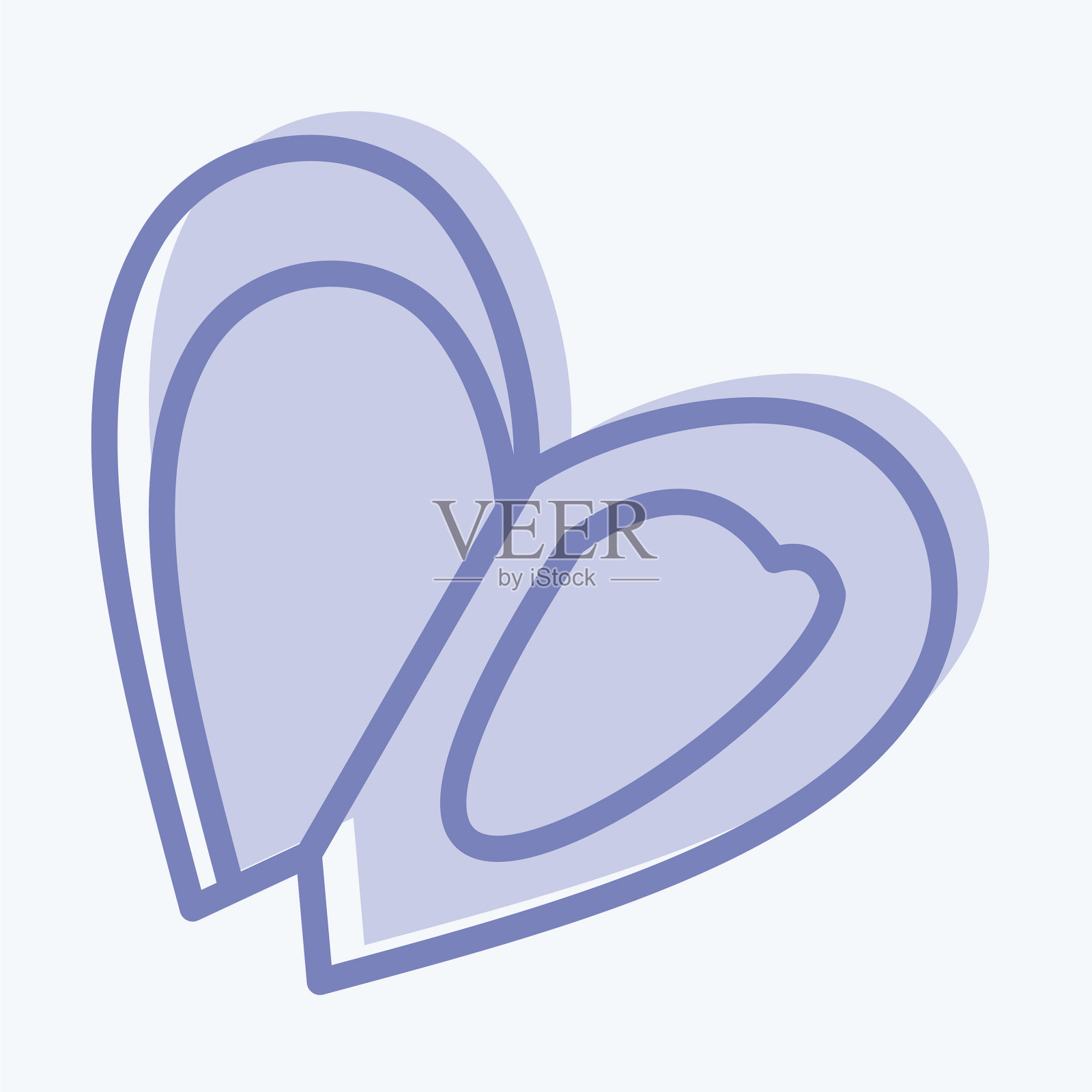 图标贻贝适合象征海鲜的两种色调插画图片素材