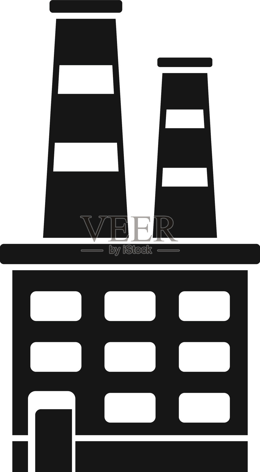 环保工厂图标简单节水图标素材