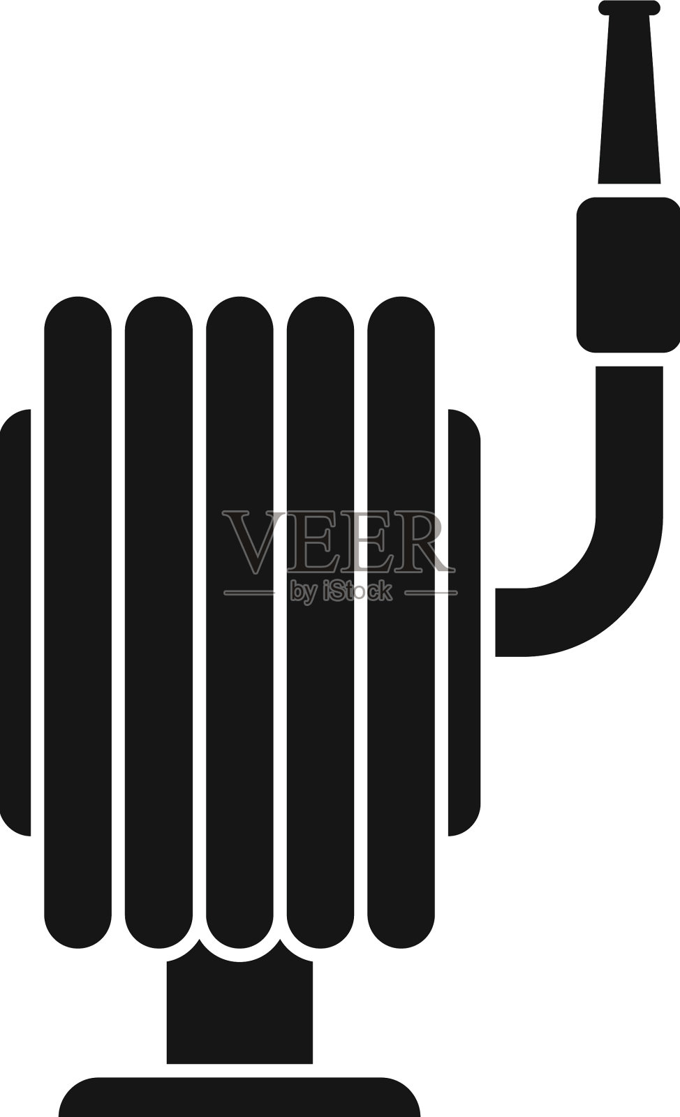 花园软管图标简单的生态农民设计元素图片