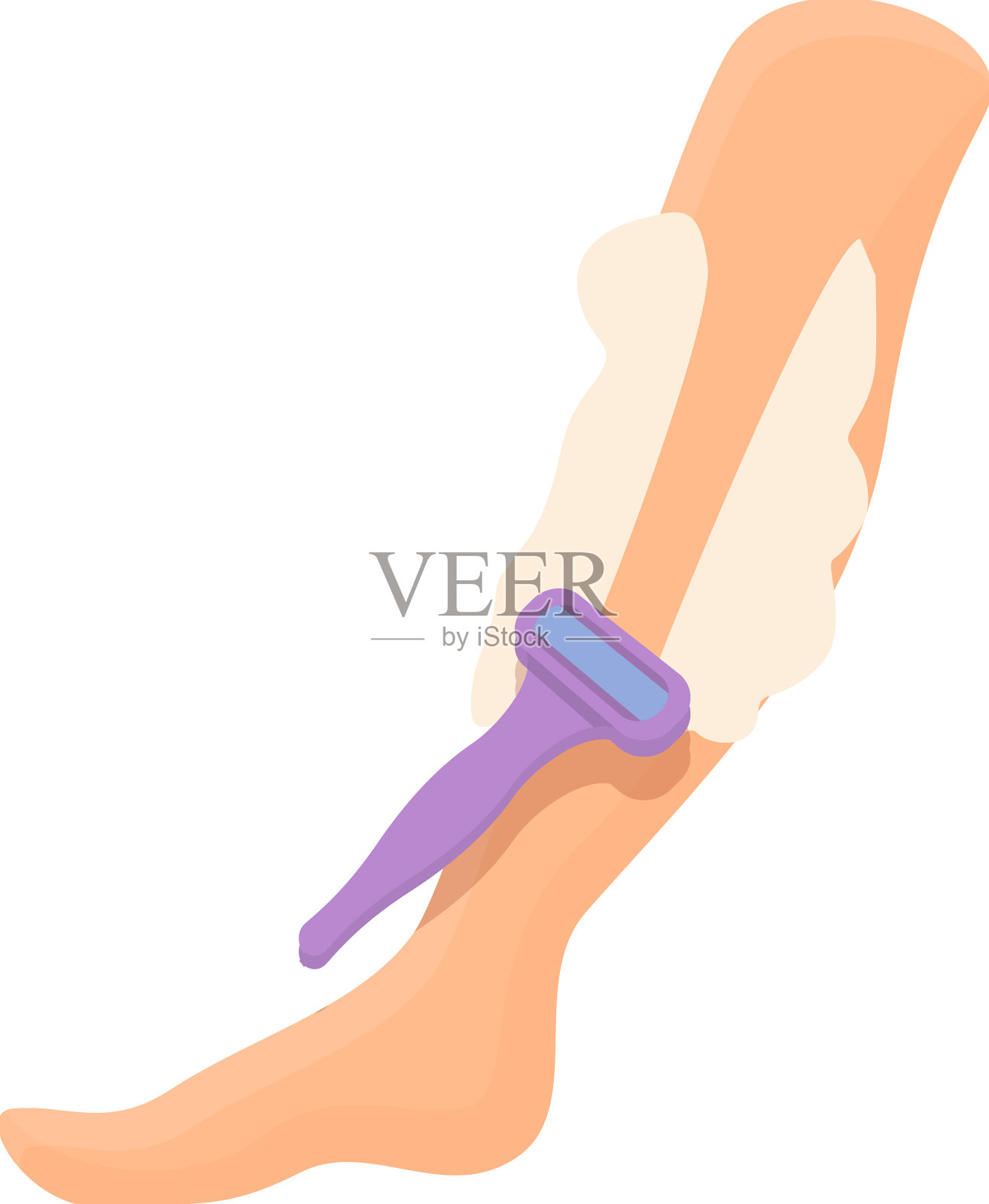 腿部剃刀图标卡通香气护脚设计元素图片