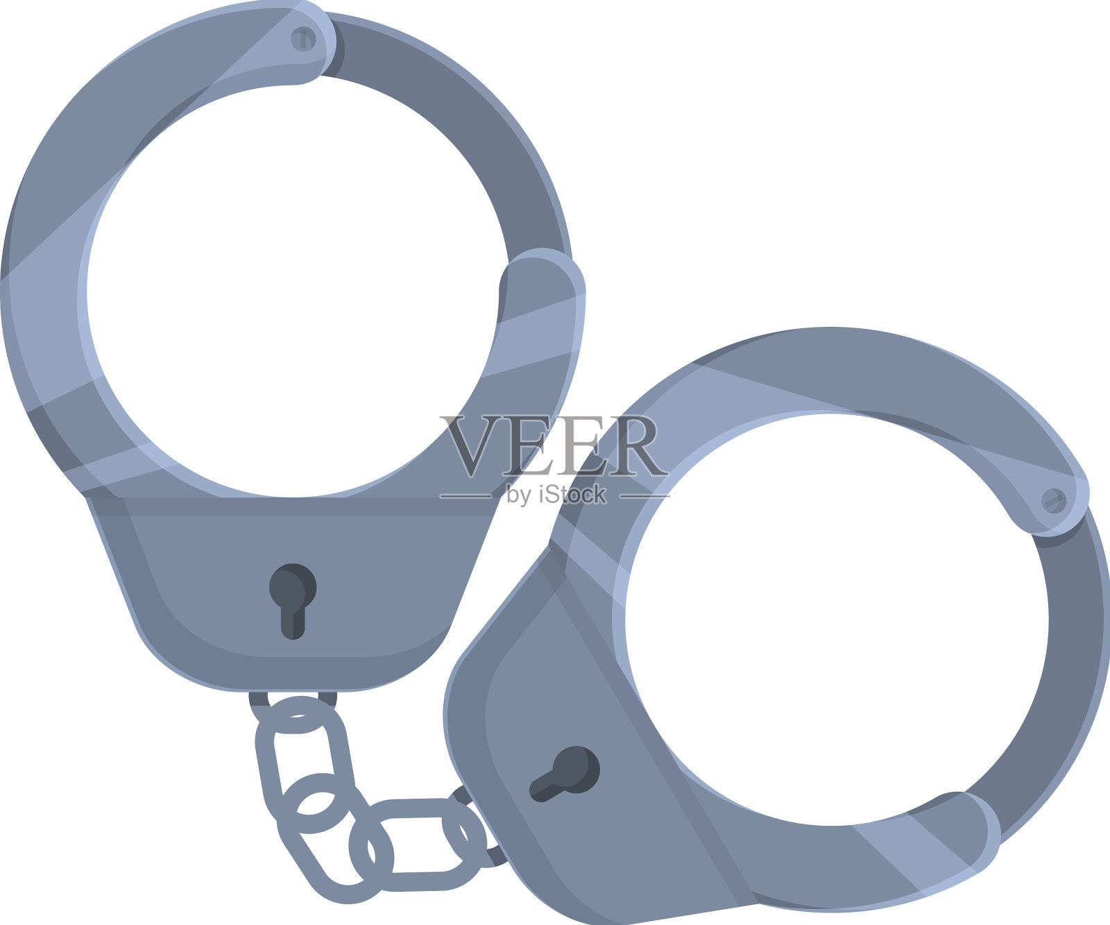 手铐图标卡通警察逮捕设计元素图片