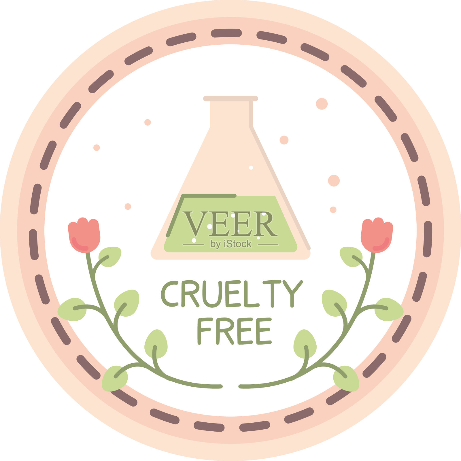 无残忍有机标签插画图片素材