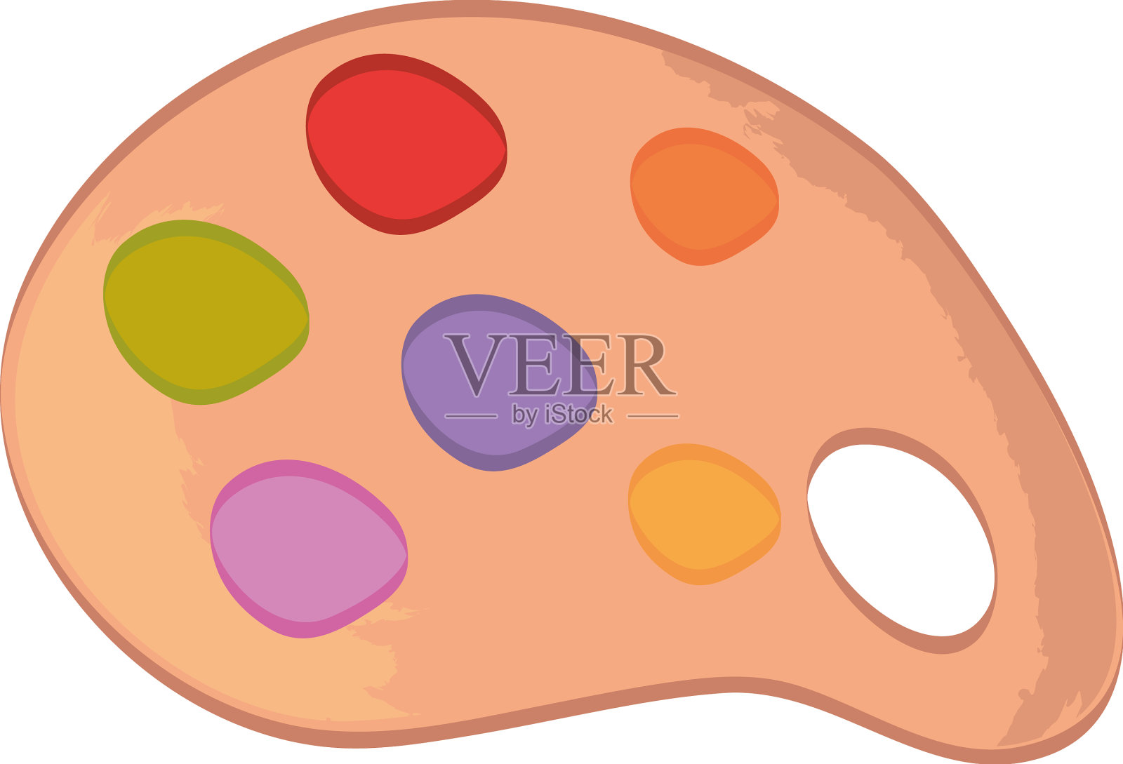 水彩调色板图标设计元素图片