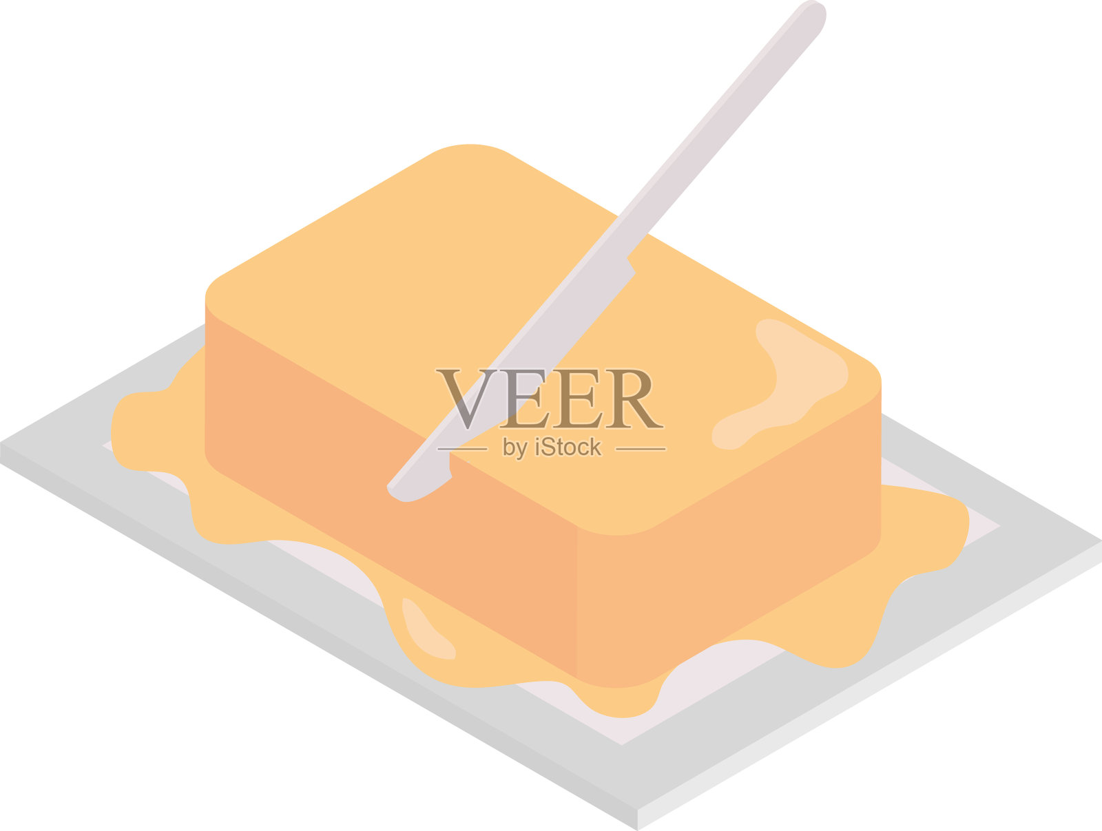 黄油和刀设计元素图片