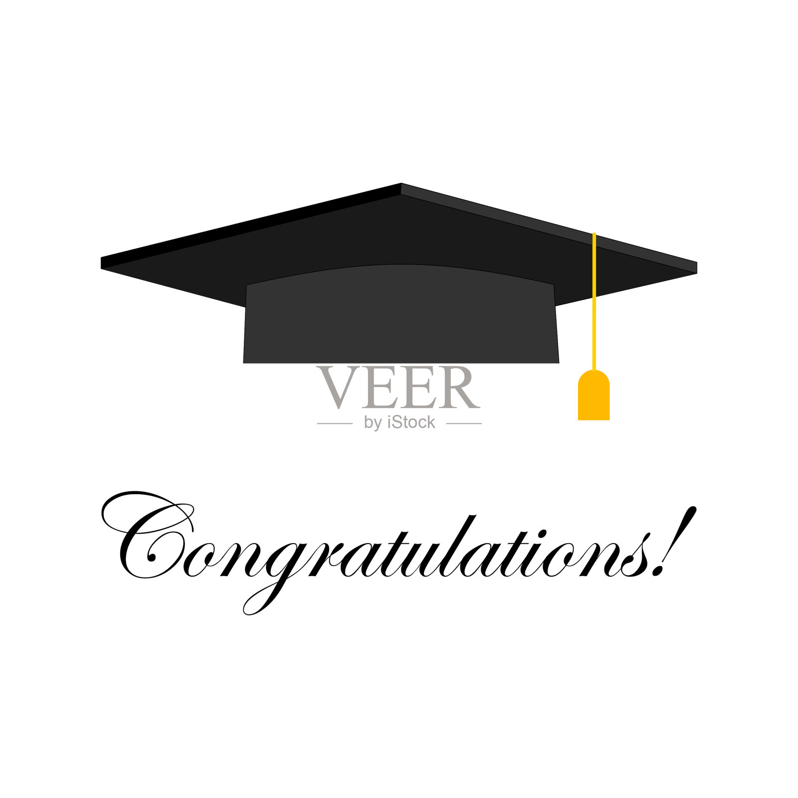 黑人毕业生帽象征大学帽设计元素图片