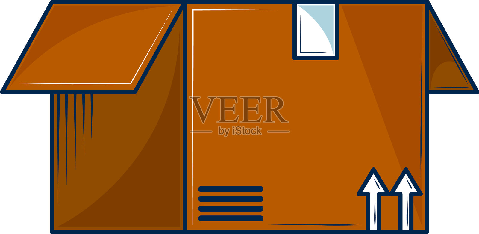 打开纸箱设计元素图片