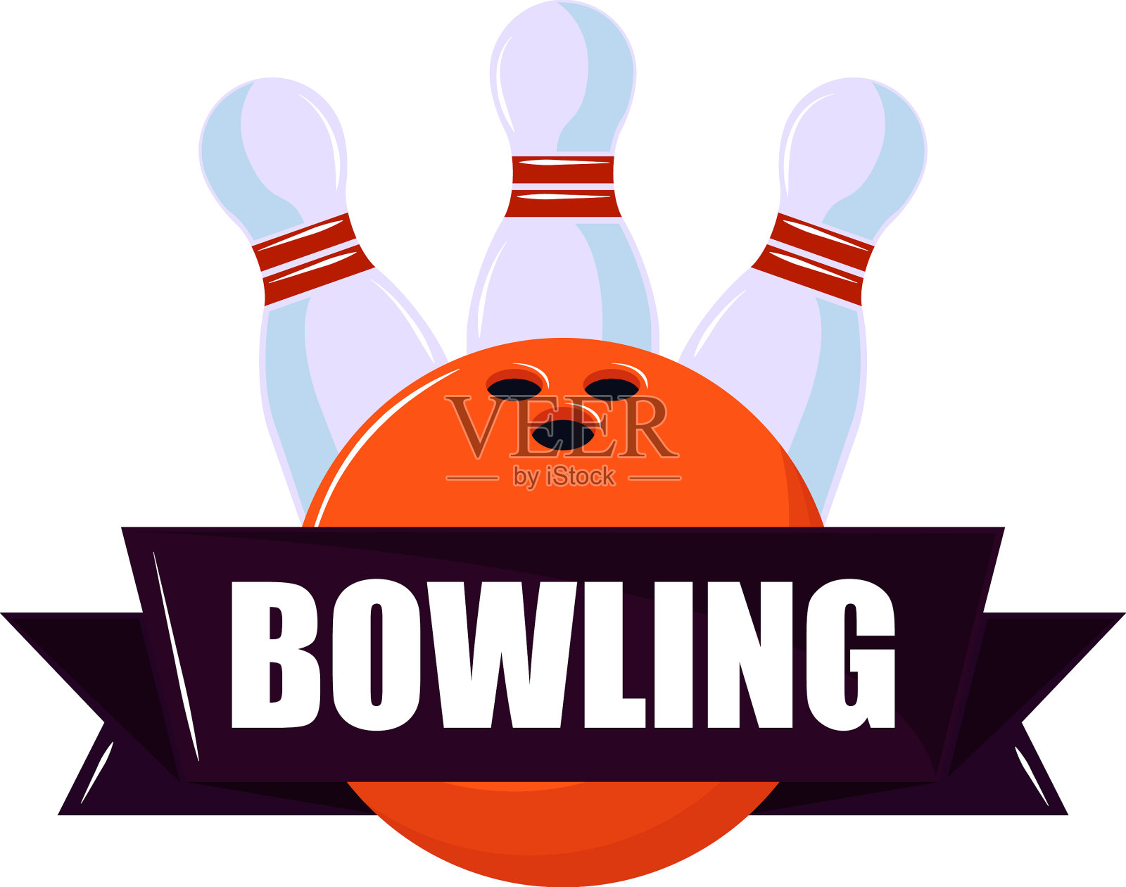保龄球运动俱乐部设计元素图片